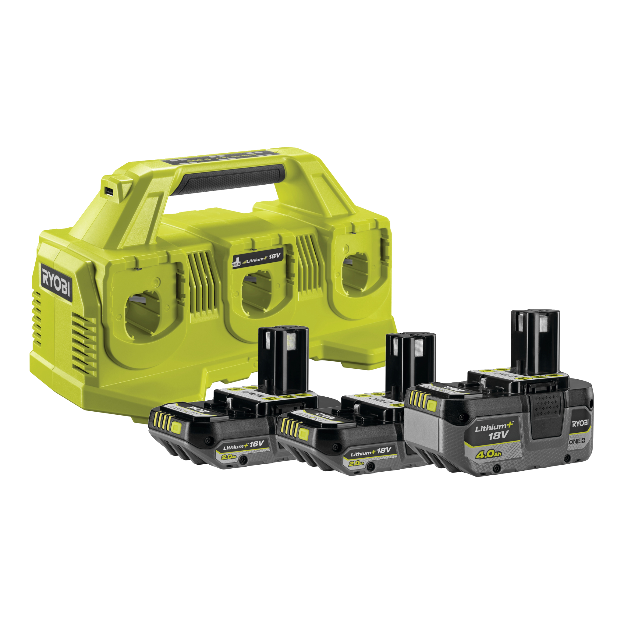 Multi-lader + batterier 4 deler 18 V