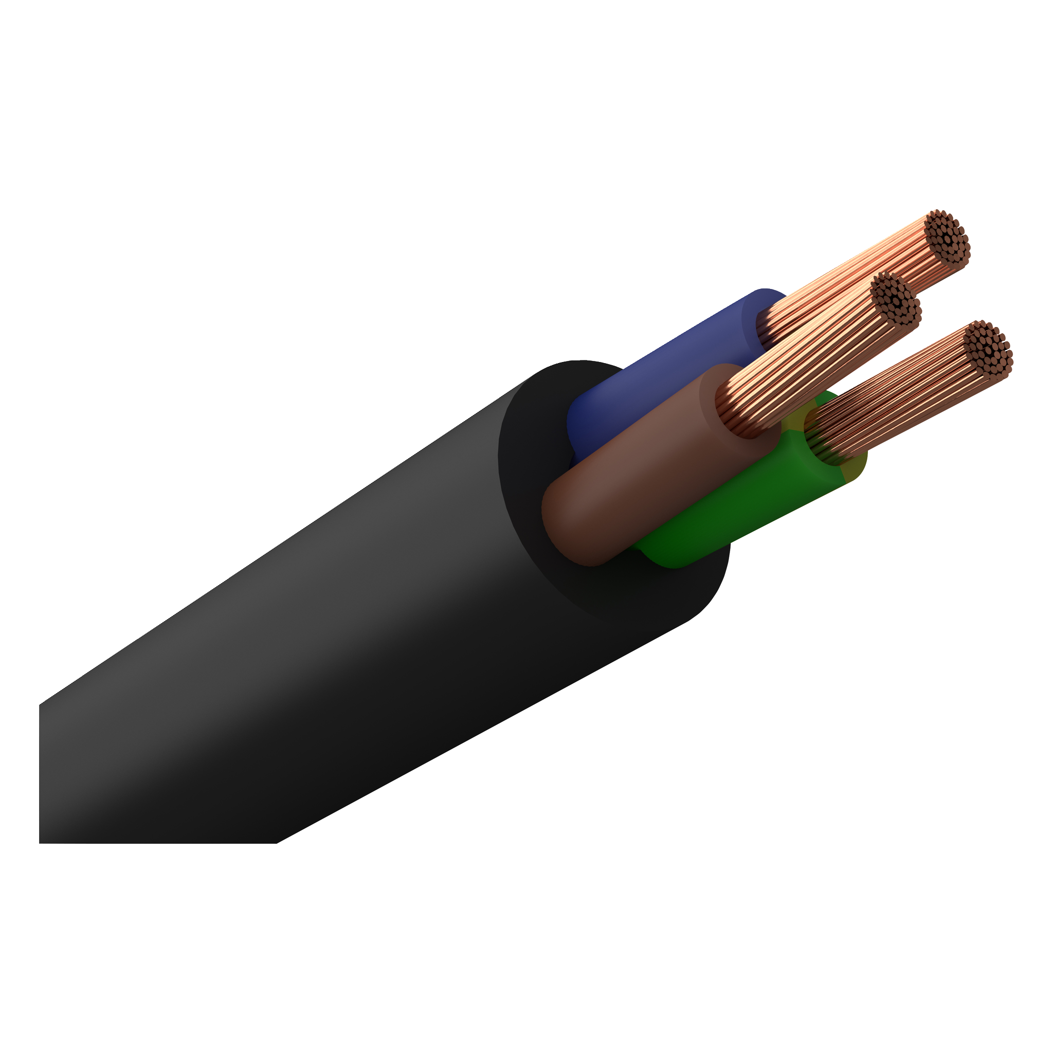 Tilkoblingskabel H07RN-F 3G1,5 mm² 25 m