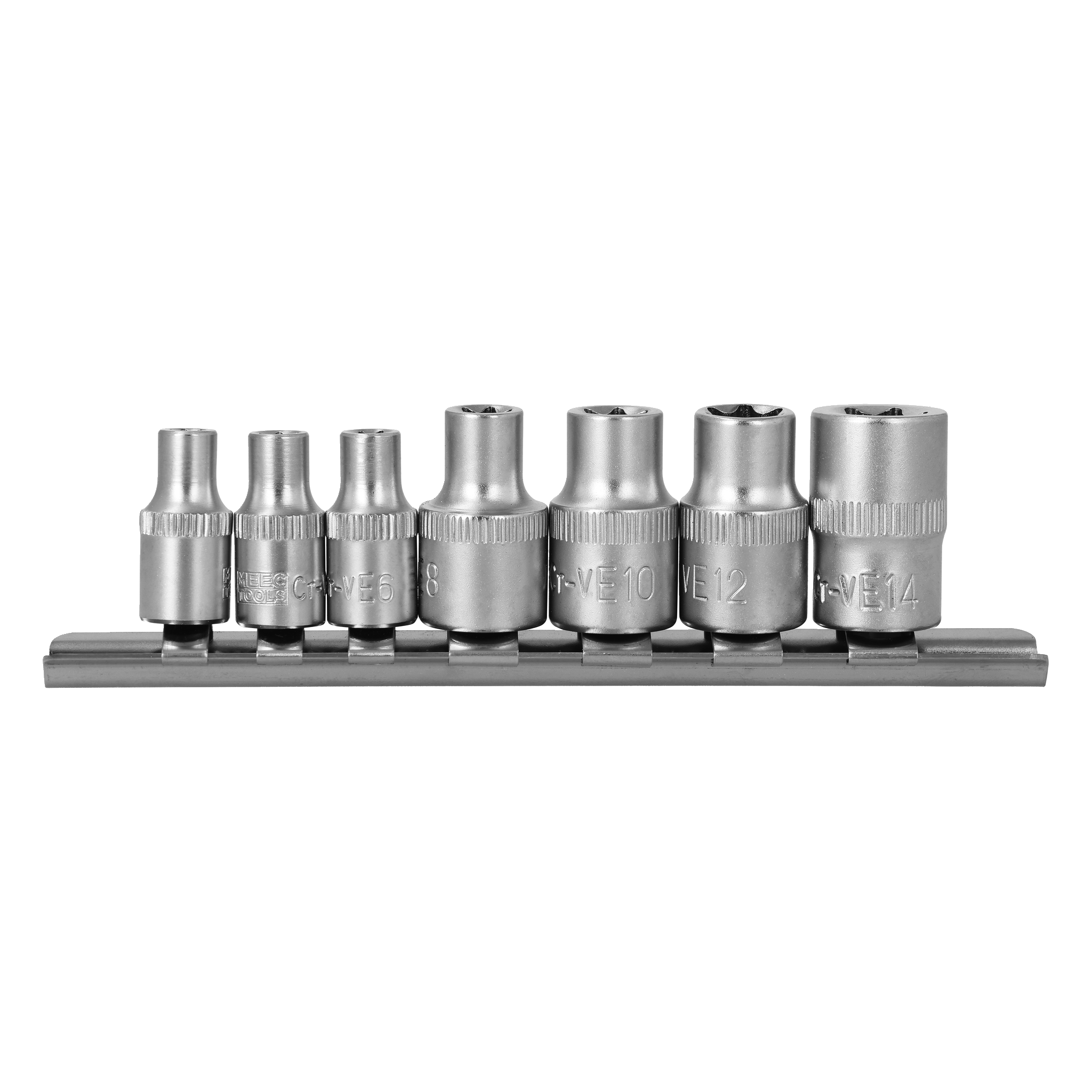 E-torxhylssats 7 delar 3/8" + 1/4"