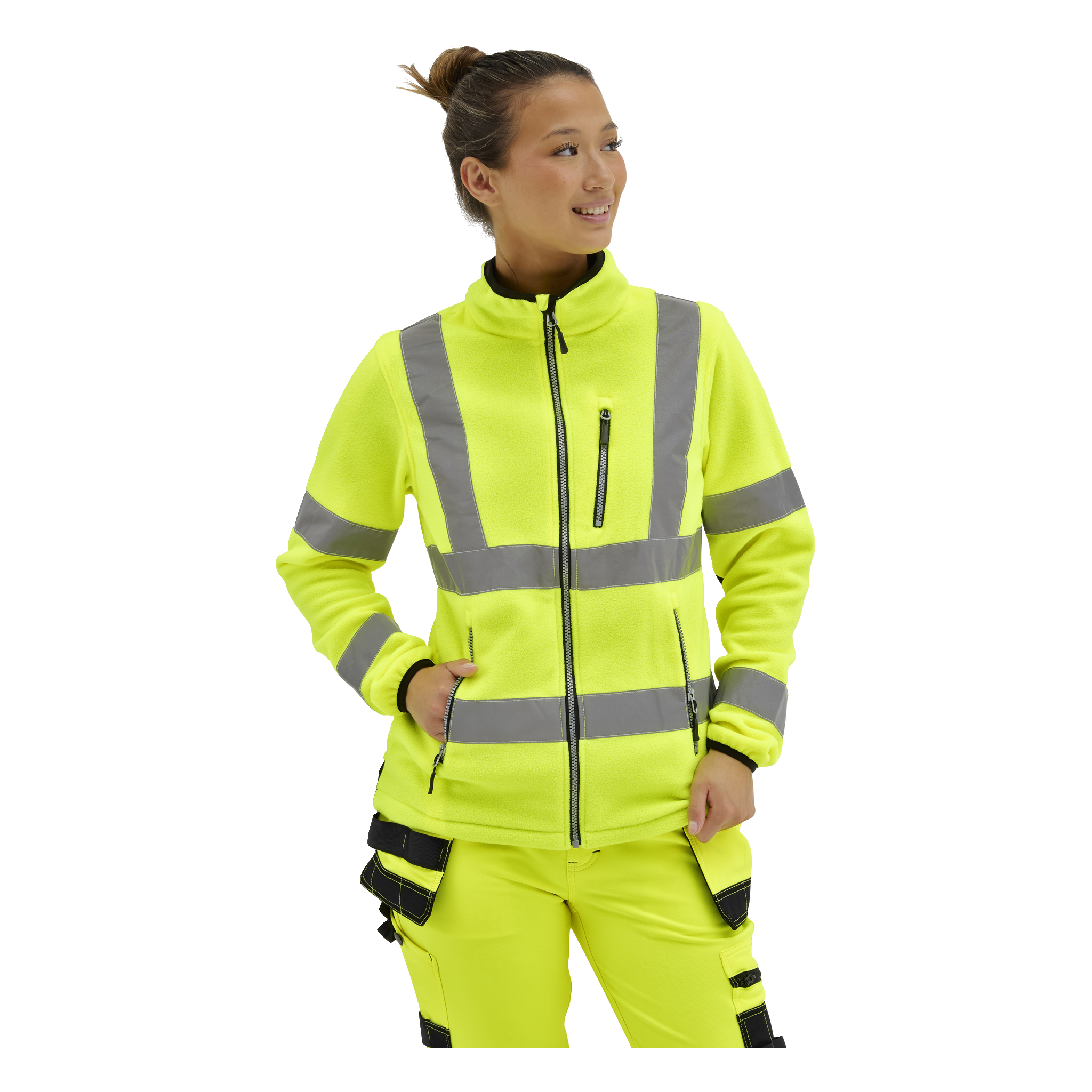 Refleksjakke fleece dame S