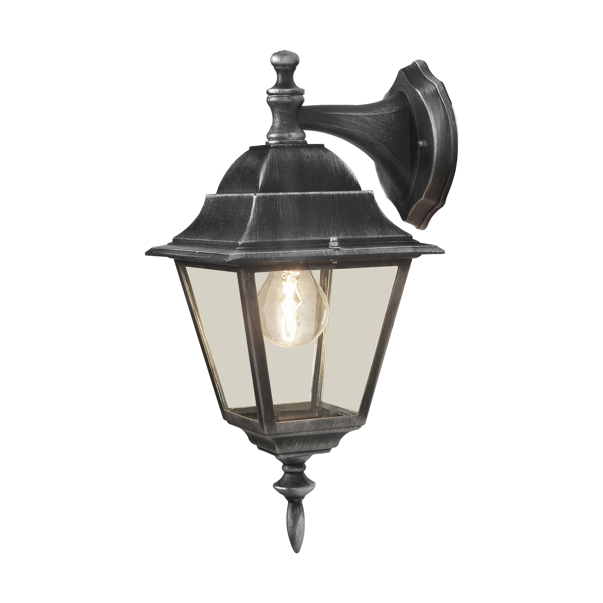 Vägglykta IP44 E27 Anslut (116)199.-Av lackerad aluminiumMed klart lampglasMax 100 W ljuskälla