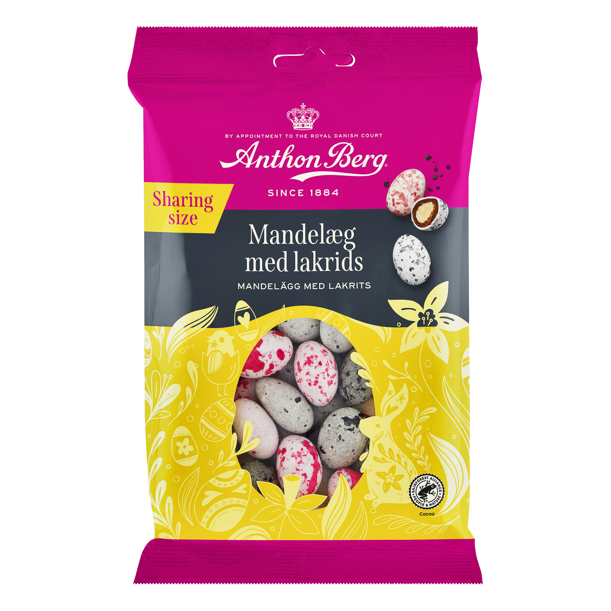 Påskeegg med mandler og lakris 215 g