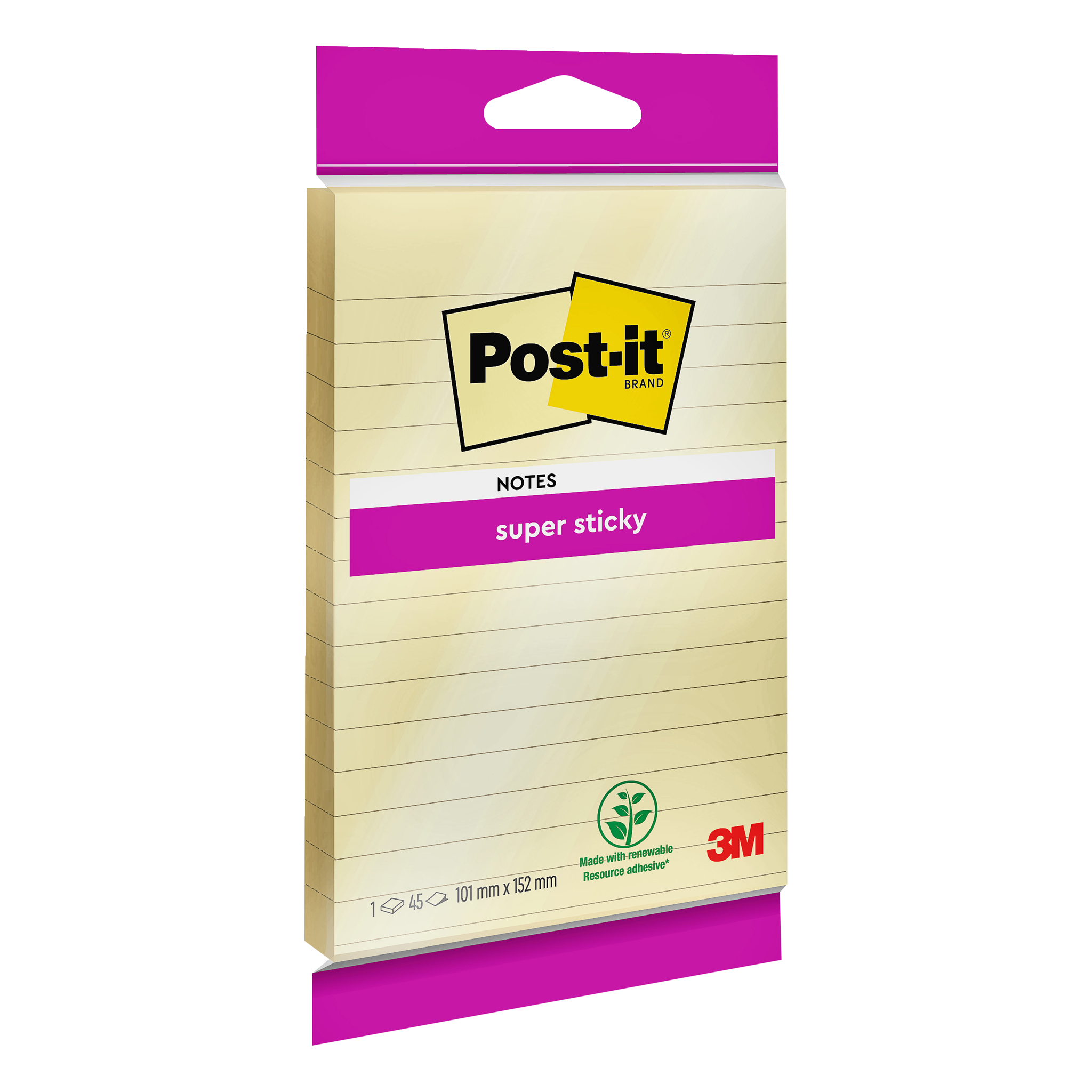 Post-it block 45-pk 152x101 mm