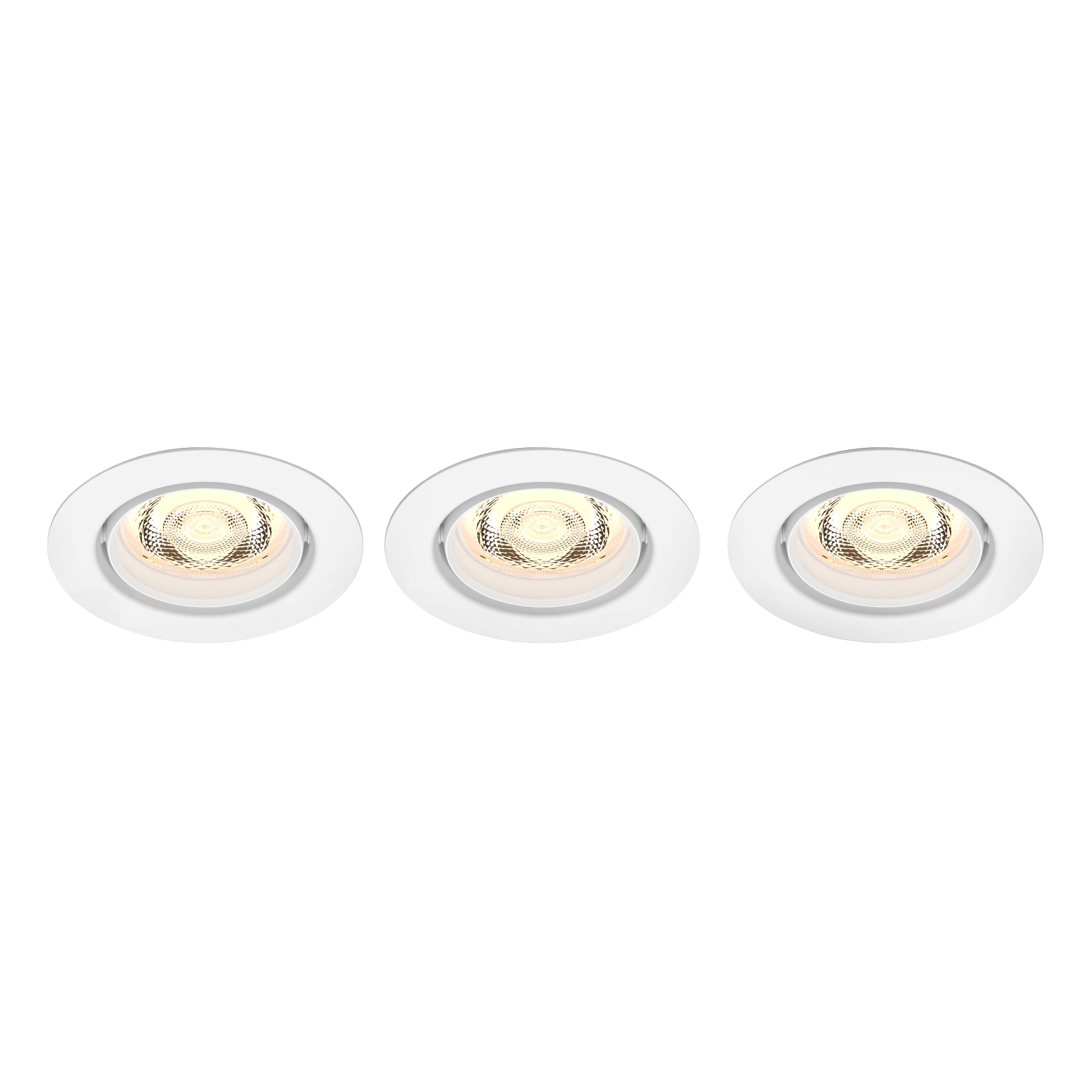 Dimbare LED-downlights 3-pk 6 W 500 lm