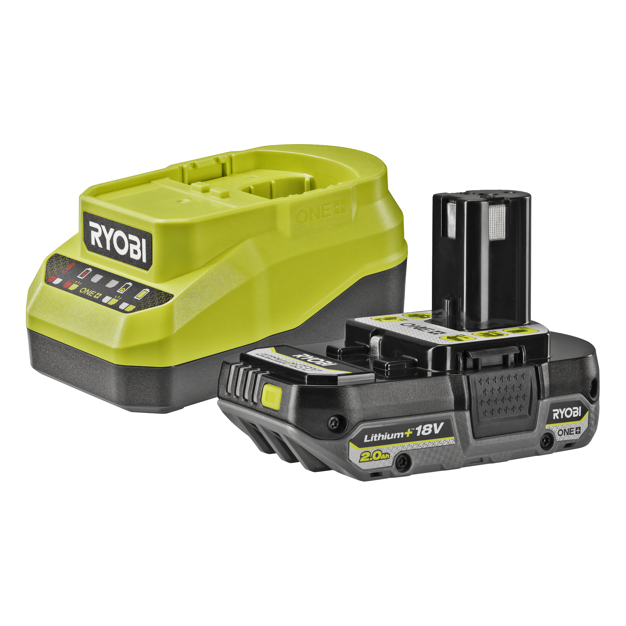 Batteri + batterilader 18 V 2,0 Ah