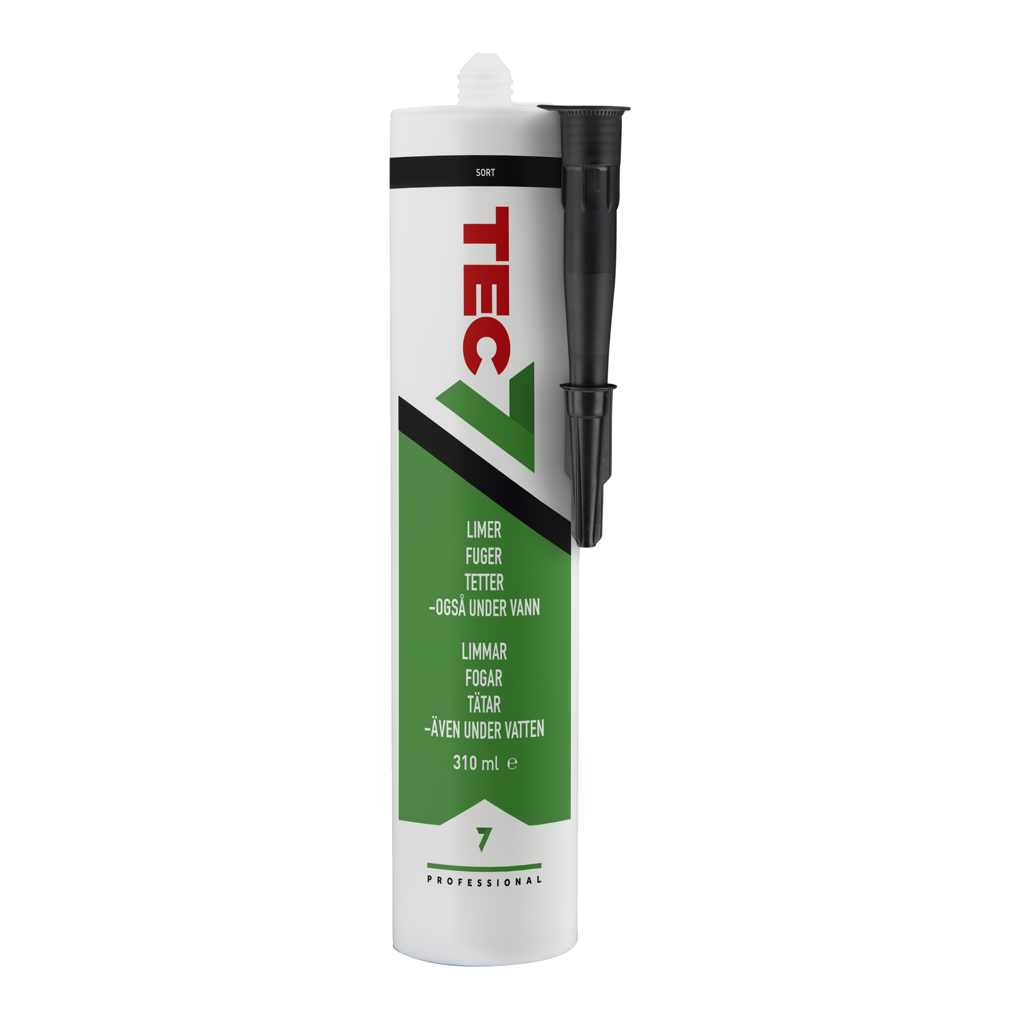Svart fugemasse 310 ml