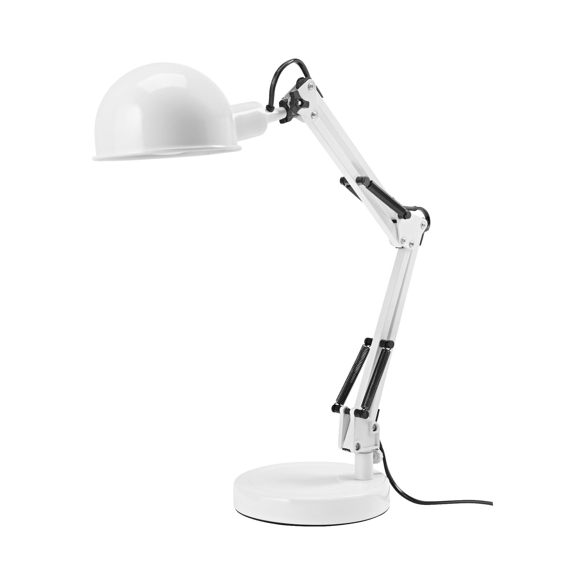 Skrivbordslampa LED Anslut (142)299.-Vinklingsbar i tre ledHar strömbrytare på sladdenAv metall och plast