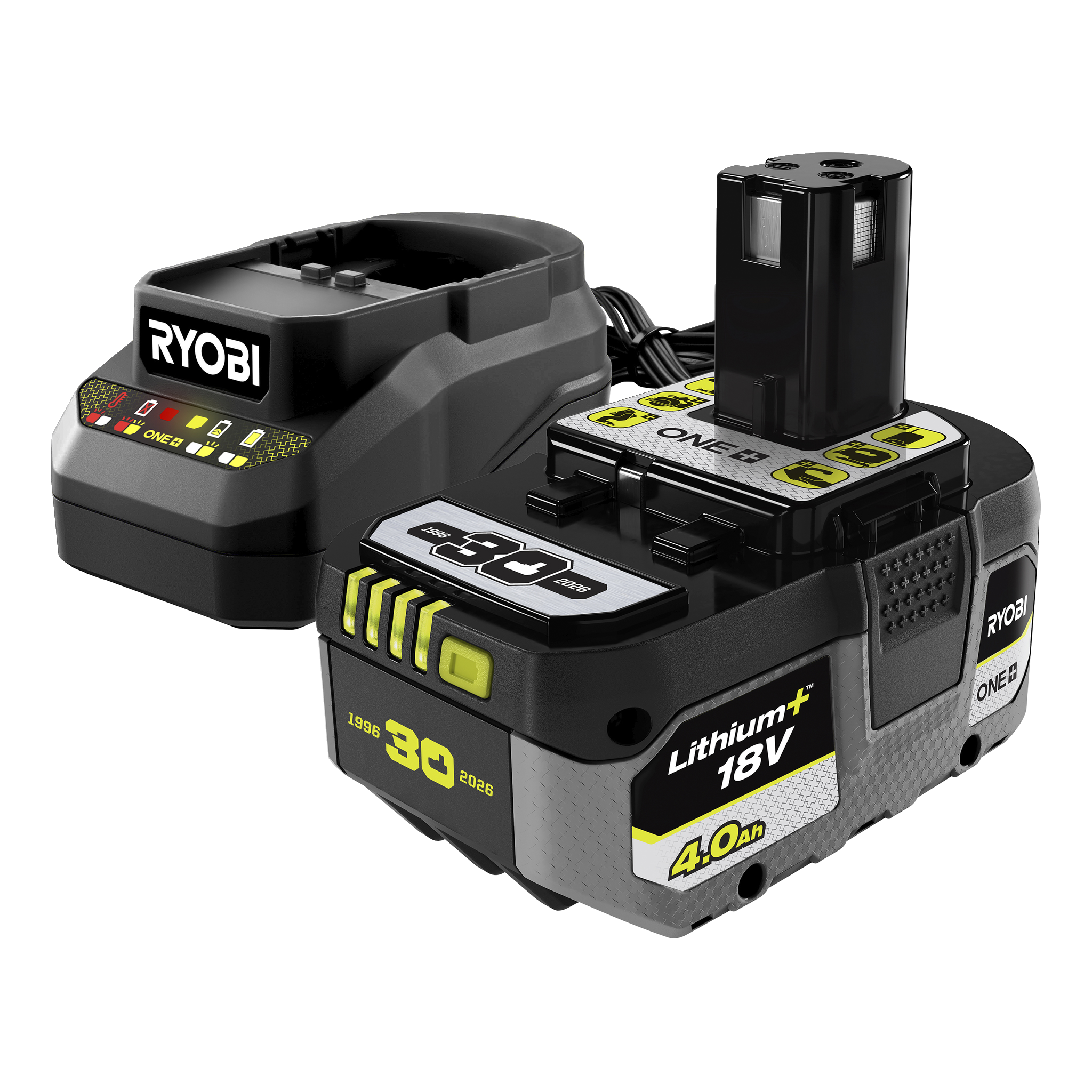 Batteri + batterilader 18 V 4,0 Ah
