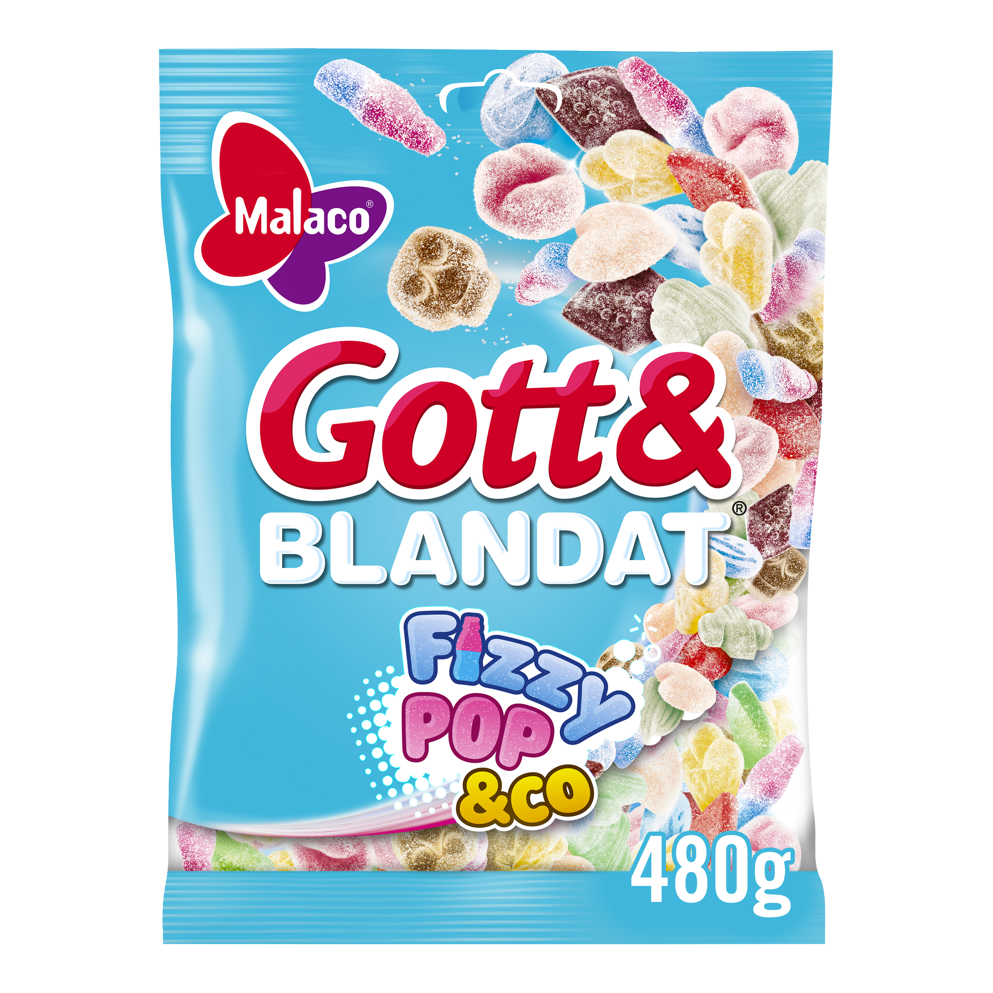 Godt & Blandet Fizzypop & Co 480 g