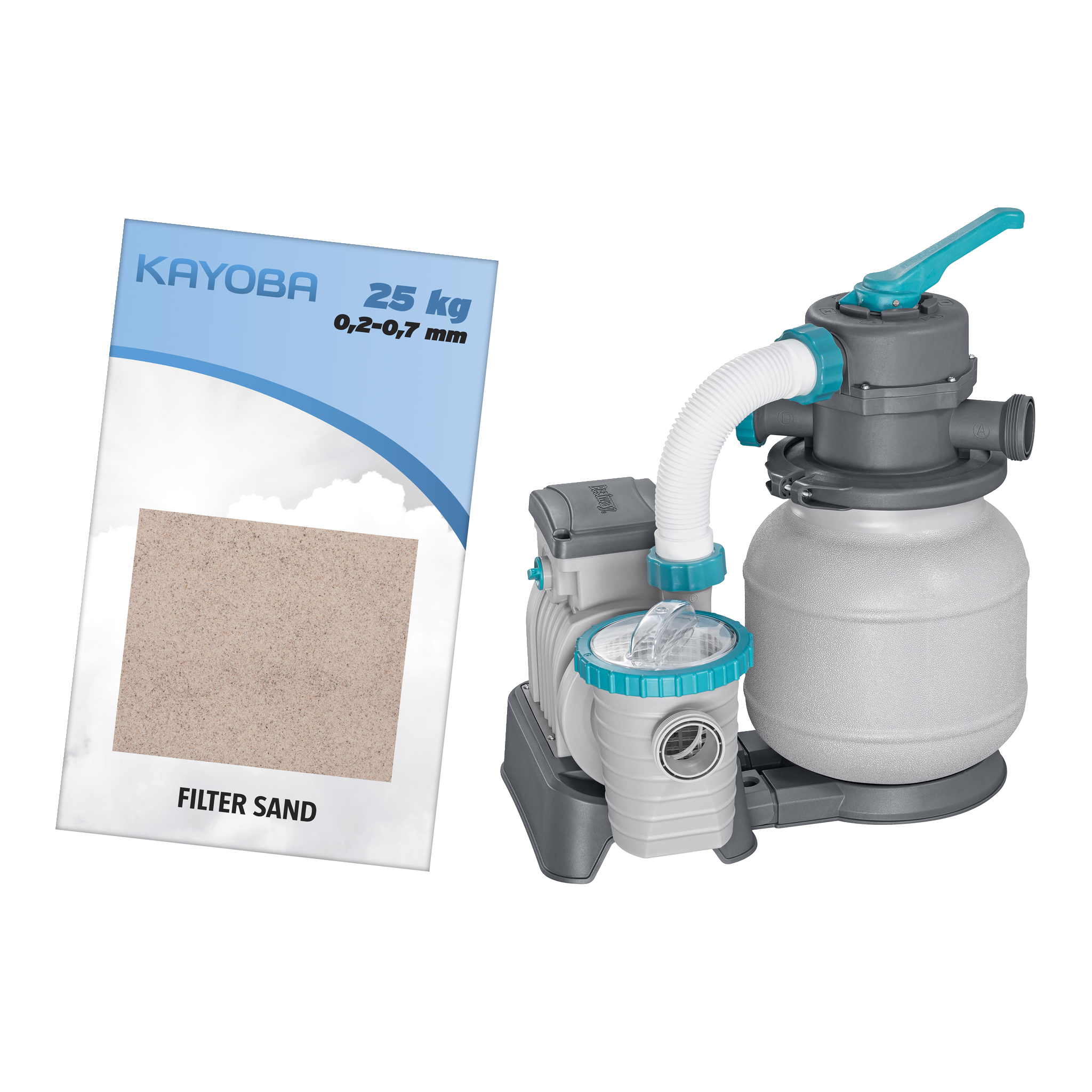 Sandfilterpump med filtersand