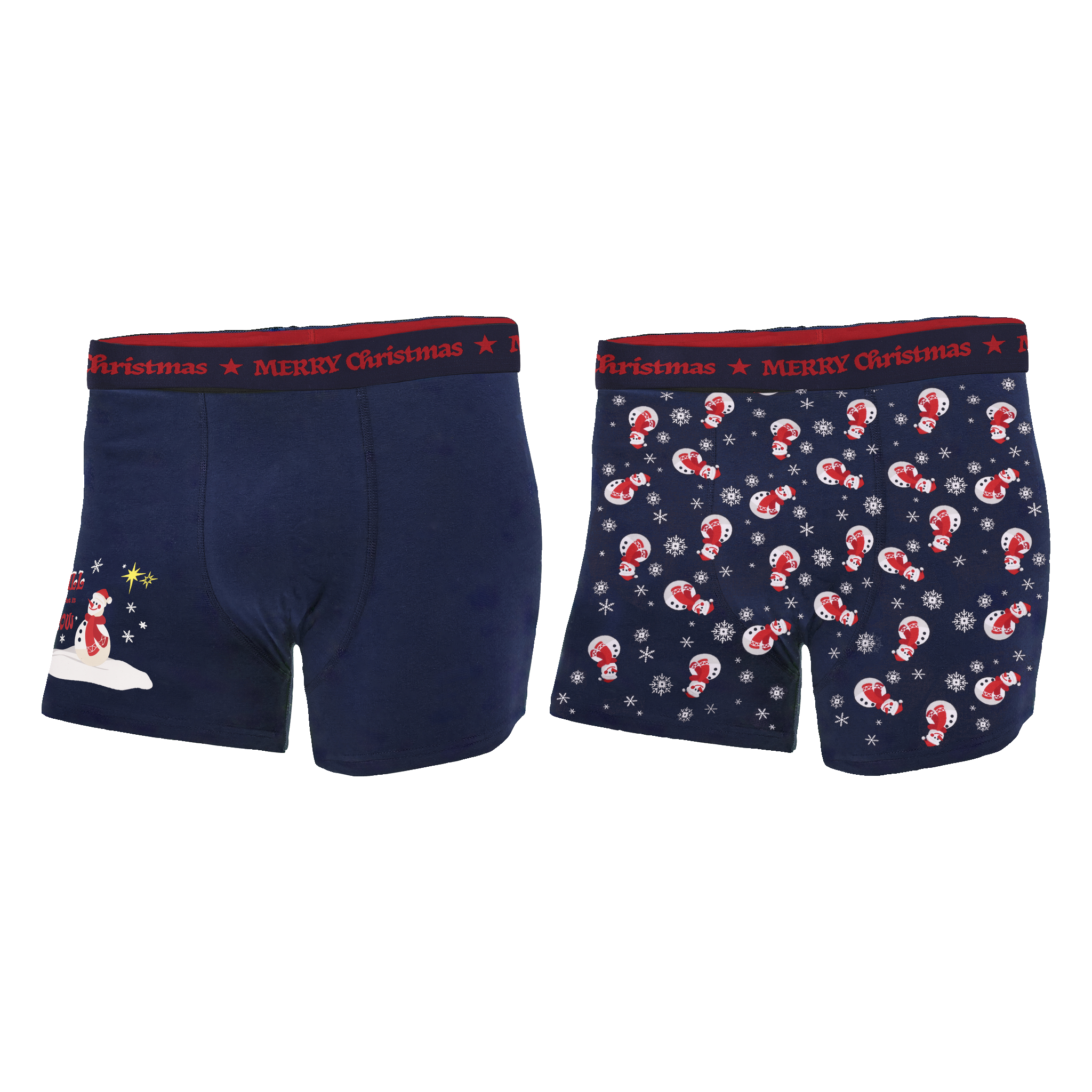 Boxershorts med julmotiv 2-pk S