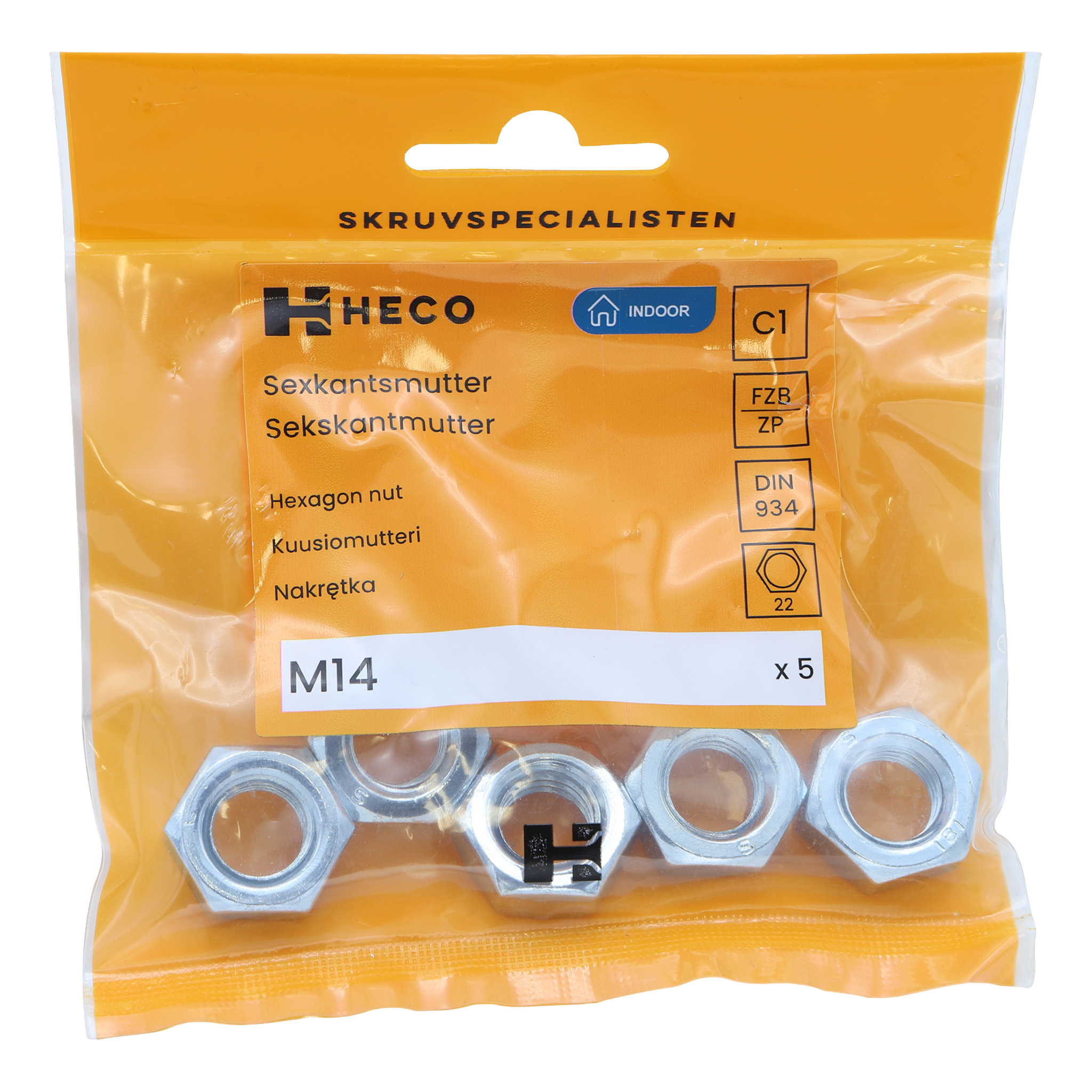 Muttrar 5-pk M14