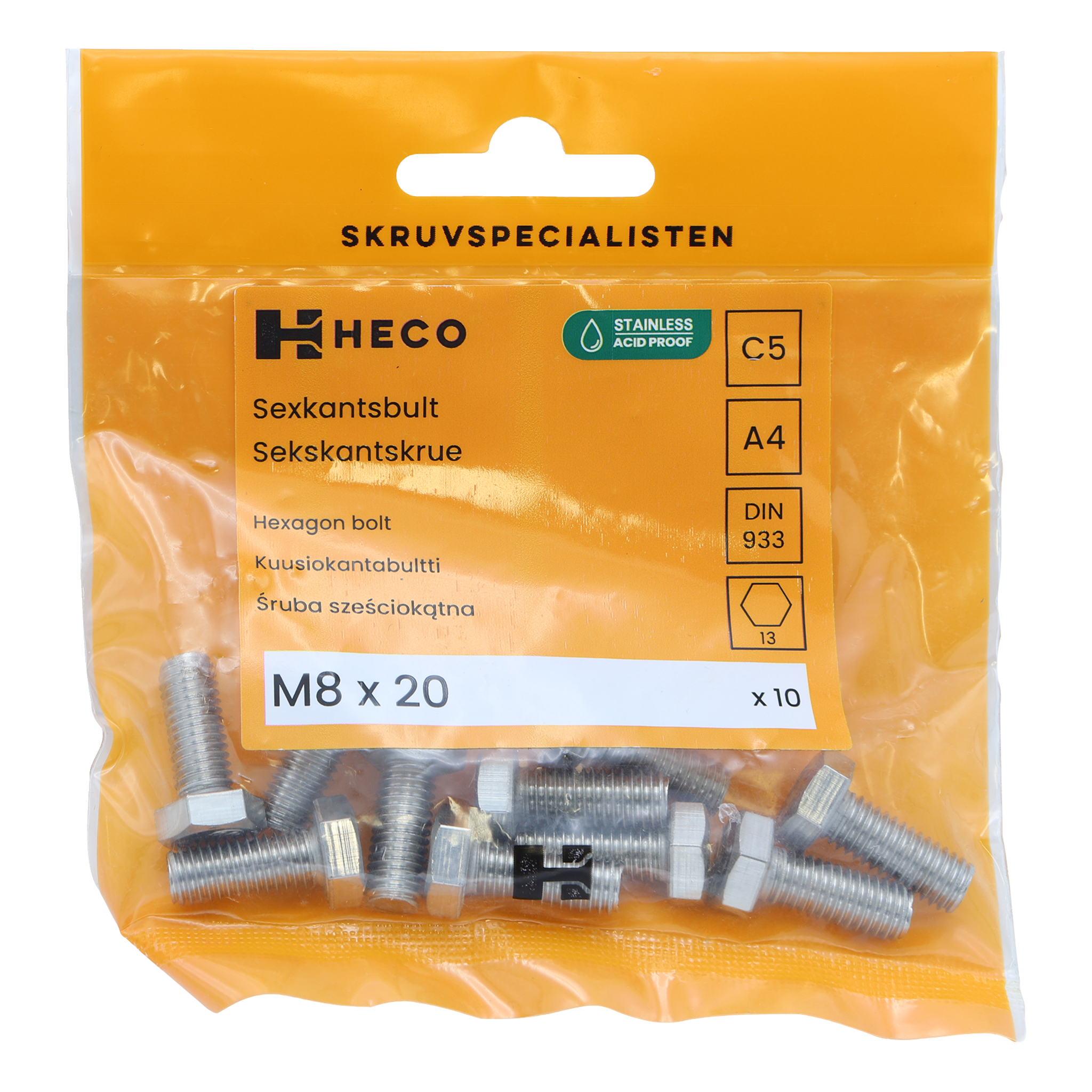 Bultar 10-pk M8x20 mm