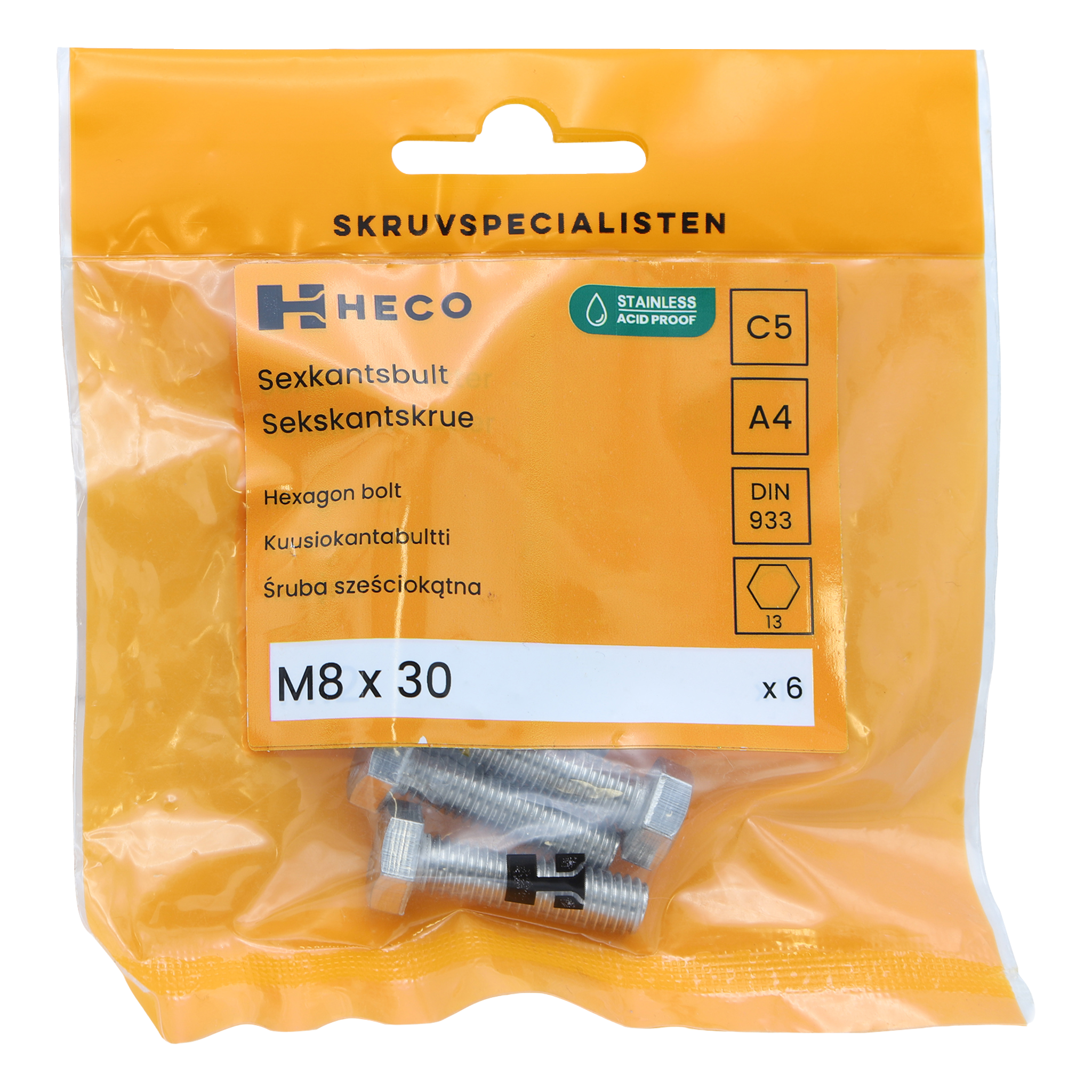 Bultar 6-pk M8x30 mm