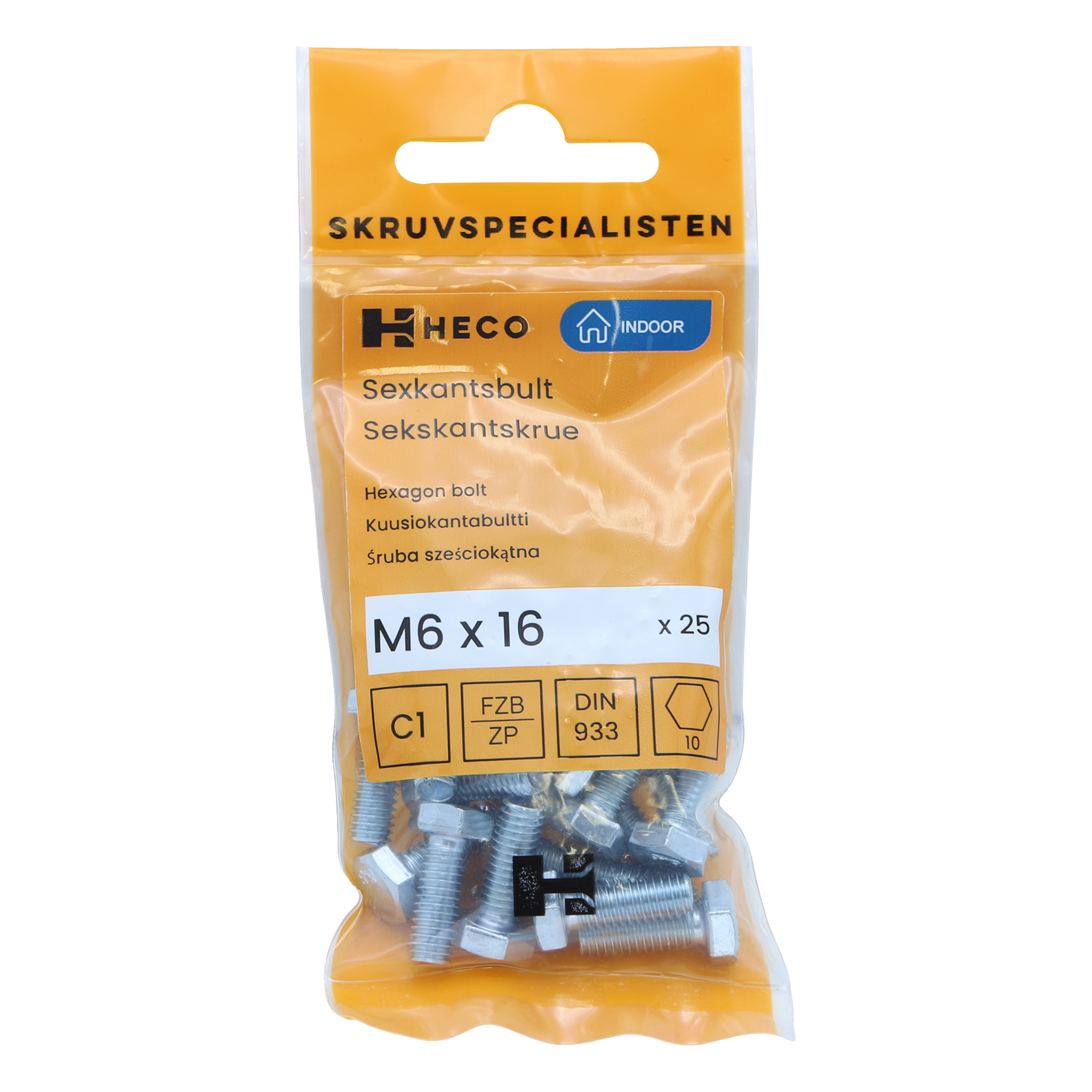 Bultar 25-pk M6x16 mm