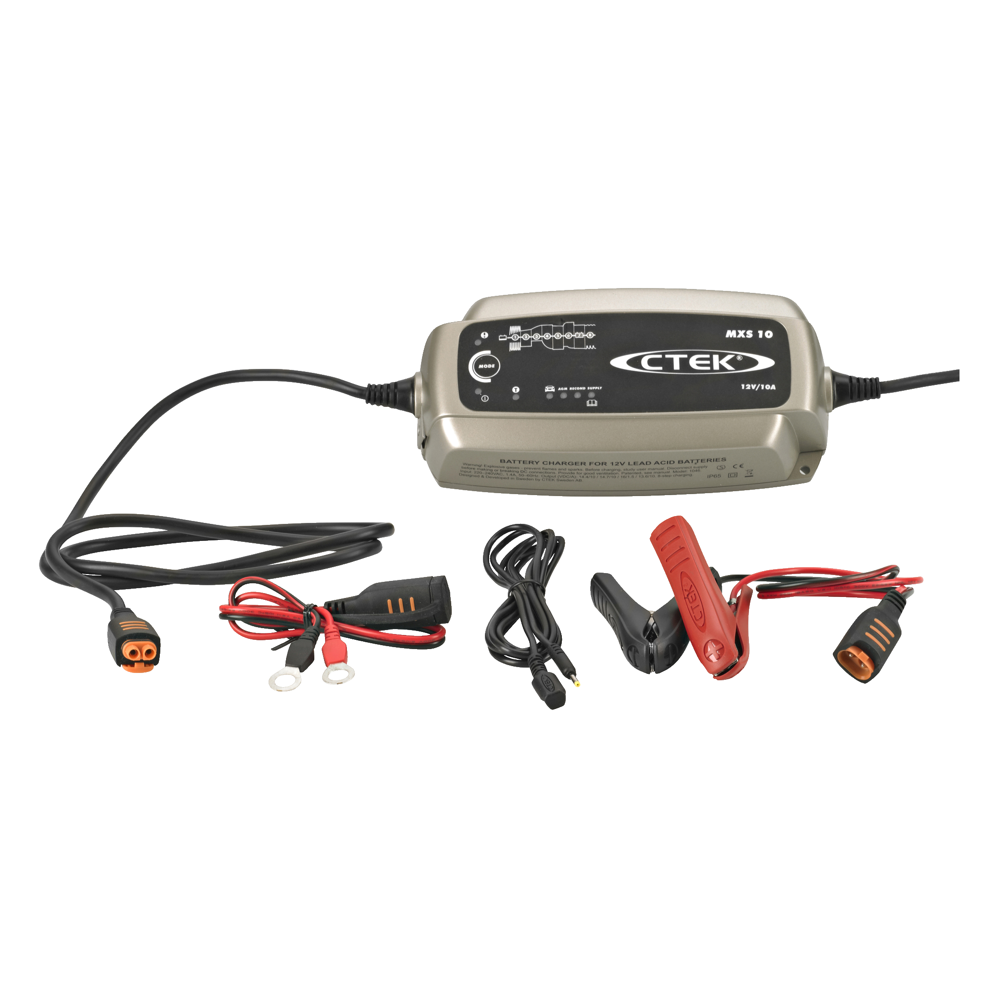 Batteriladdare 12 V 10 A CTEK, MXS 10CTEK | MXS 10 (301)1 1 899.-Helautomatisk 8-stegsladdareGnist-/felkopplingssäkerTill många olika batterityper