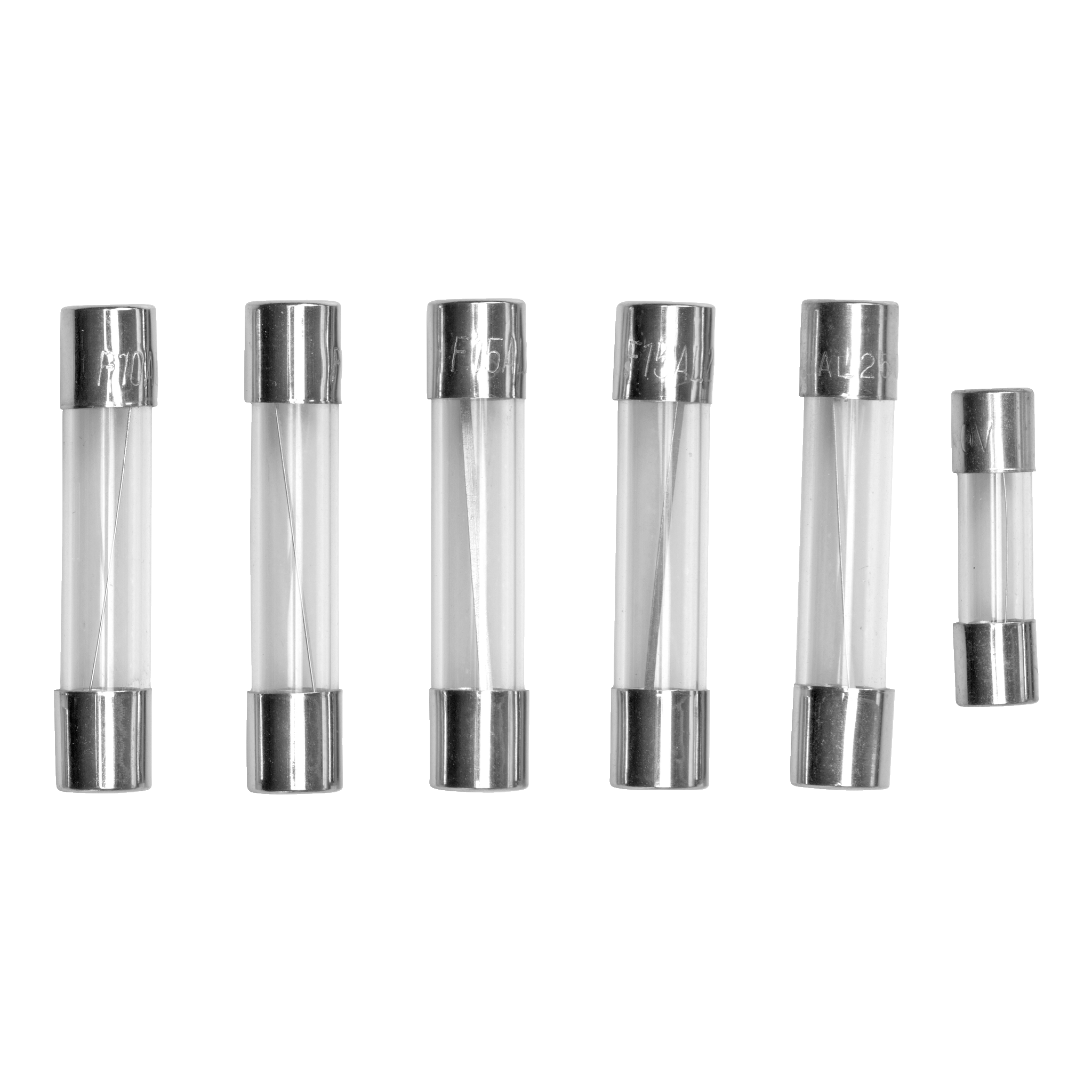 Glass-sikringer 6 deler