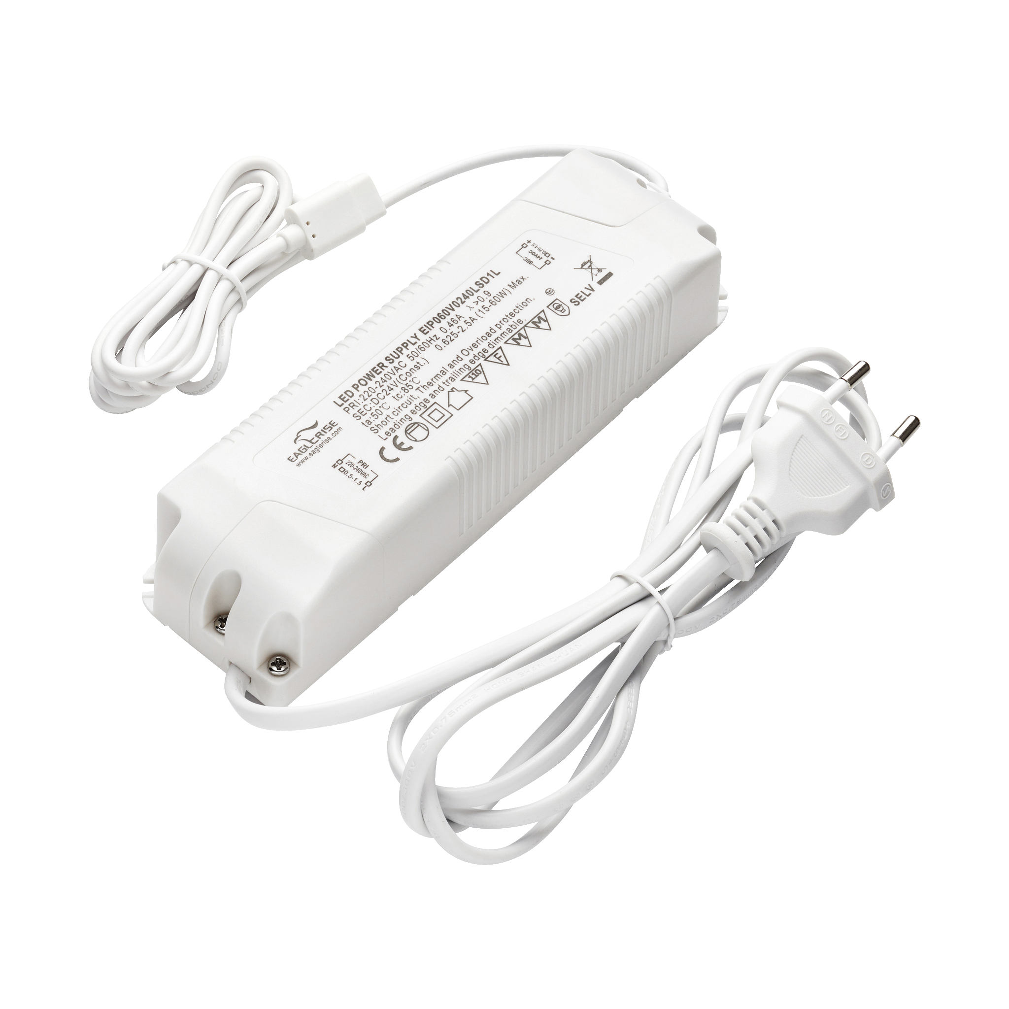 Transformator IP20 60 W Anslut (8)399.-För LED-listsystemSladdlängd på totalt 3 mDimbar