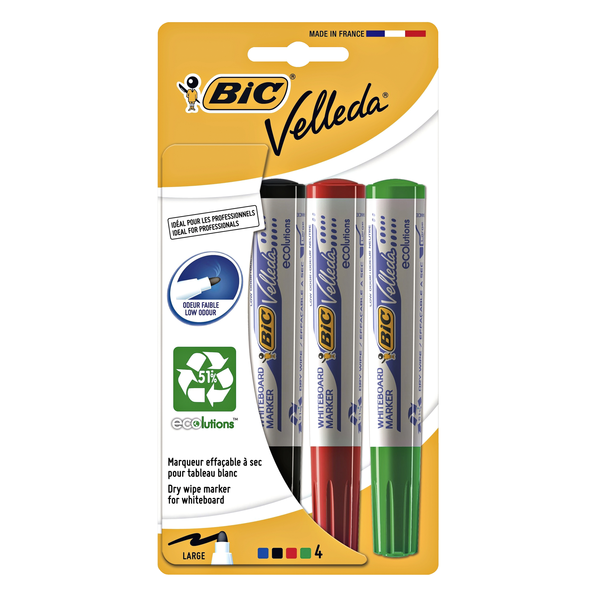 Whiteboardpennor 4-pk