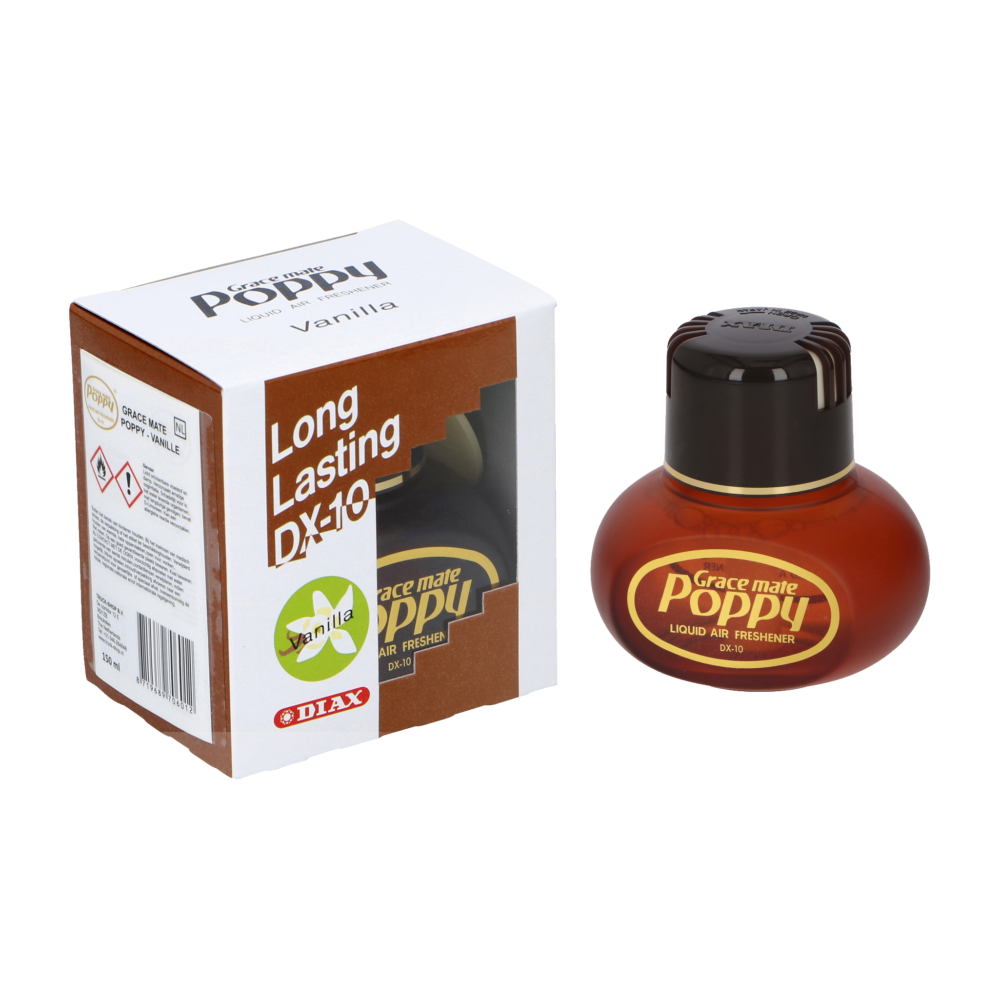 Luftfräschare 150 ml Gracemate, Poppy VanillaGracemate | Poppy Vanilla (103)129.-Förbättrar doftenVridkork – justera doftmängdenFör t.ex. bil, lastbil och båt
