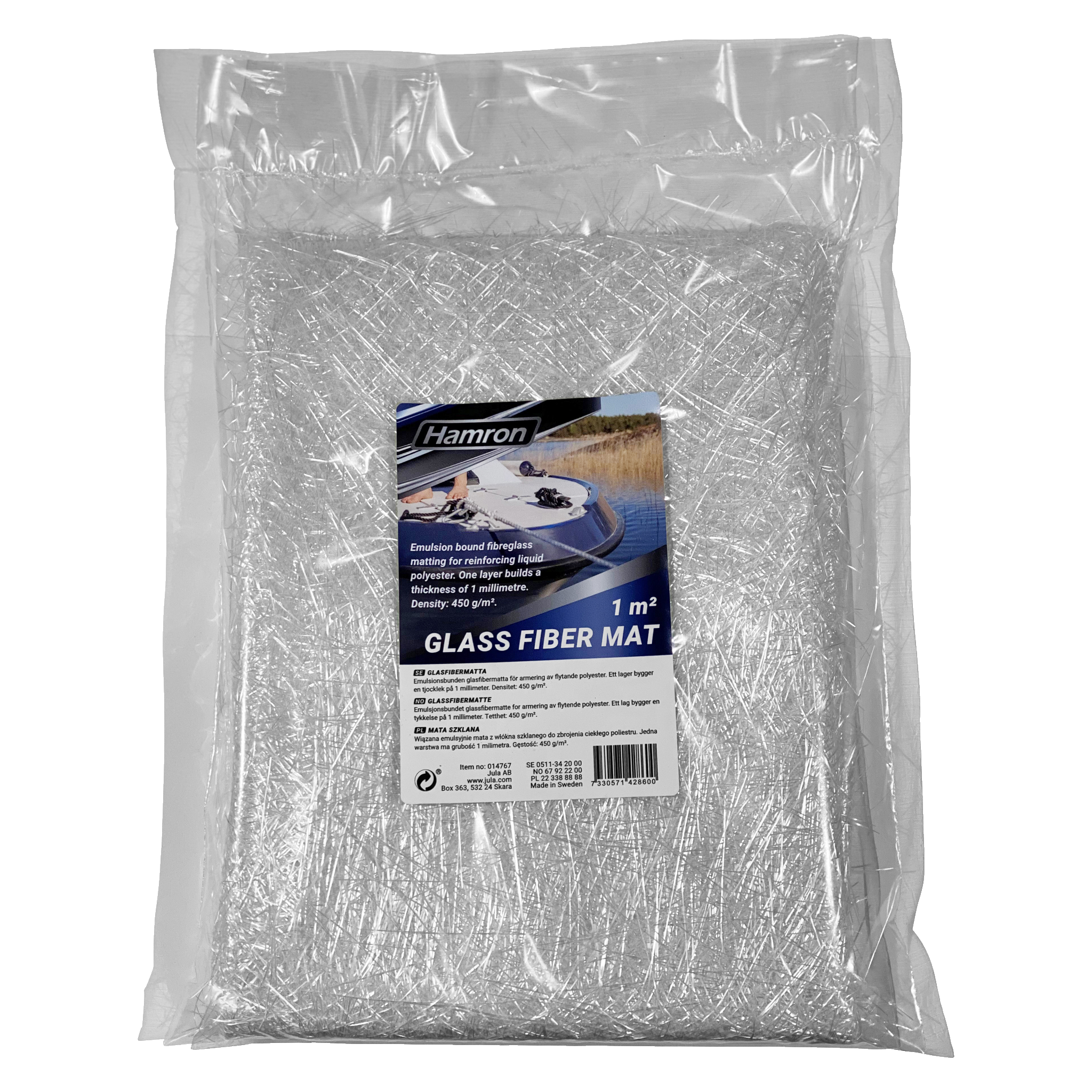 Glasfibermatta 1 m²