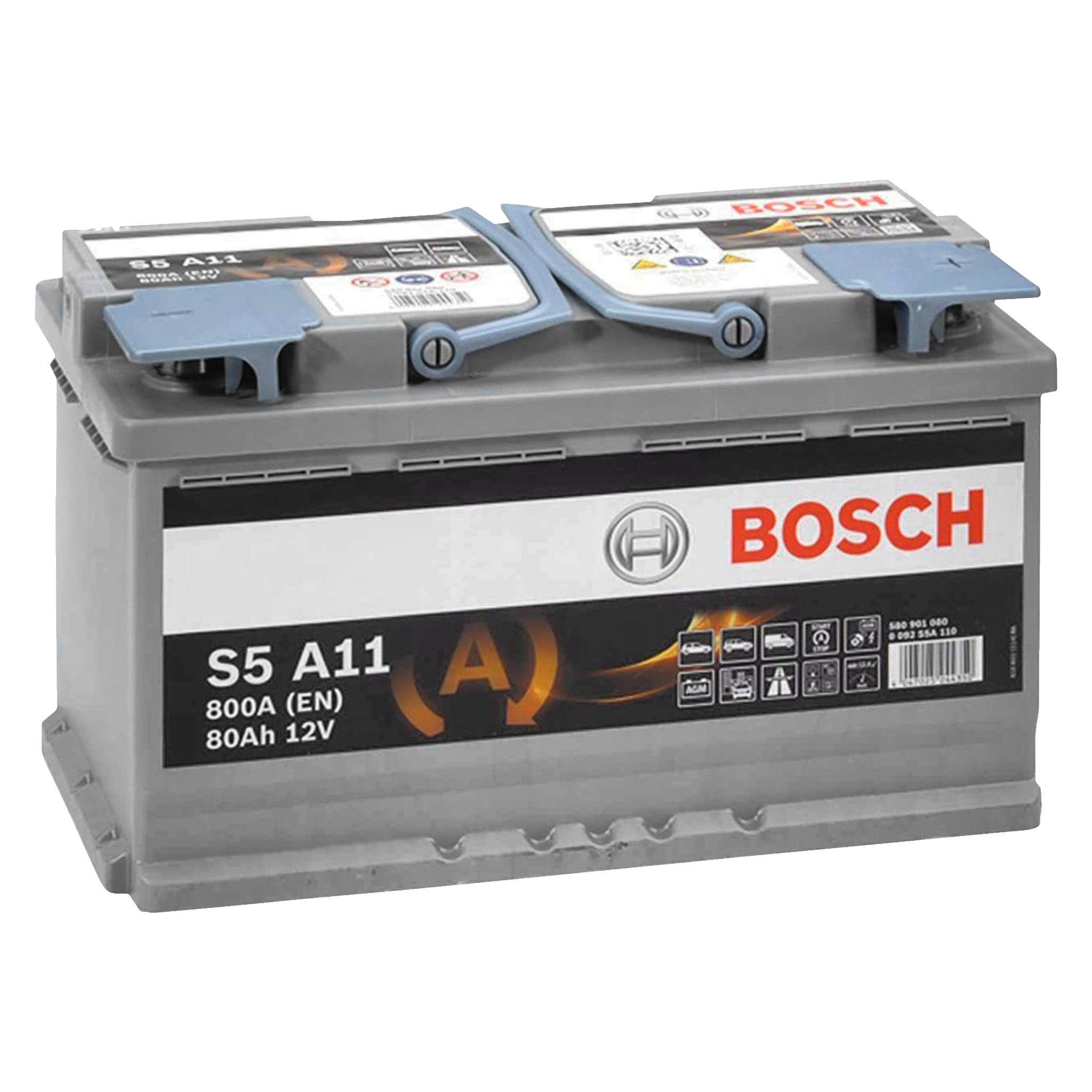 Bilbatteri AGM 80 Ah Bosch, S5A11Bosch | S5A11 (1)2 2 799.-Med Start/Stopp-teknikUnderhållsfrittFör moderna bilar