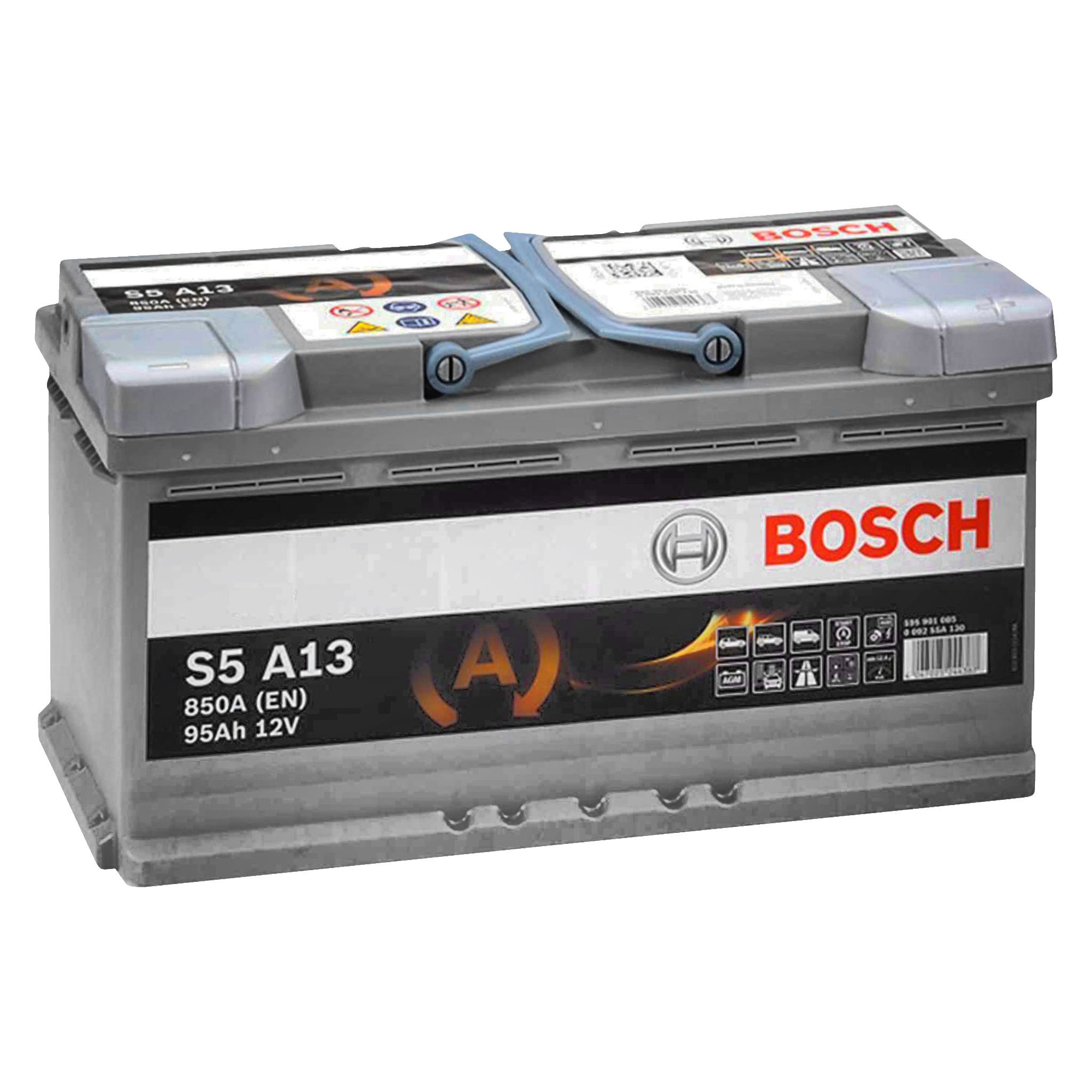 Bilbatteri AGM 95 Ah Bosch, S5A13Bosch | S5A13 (2)3 3 299.-Med Start/Stopp-teknikUnderhållsfrittFör moderna bilar