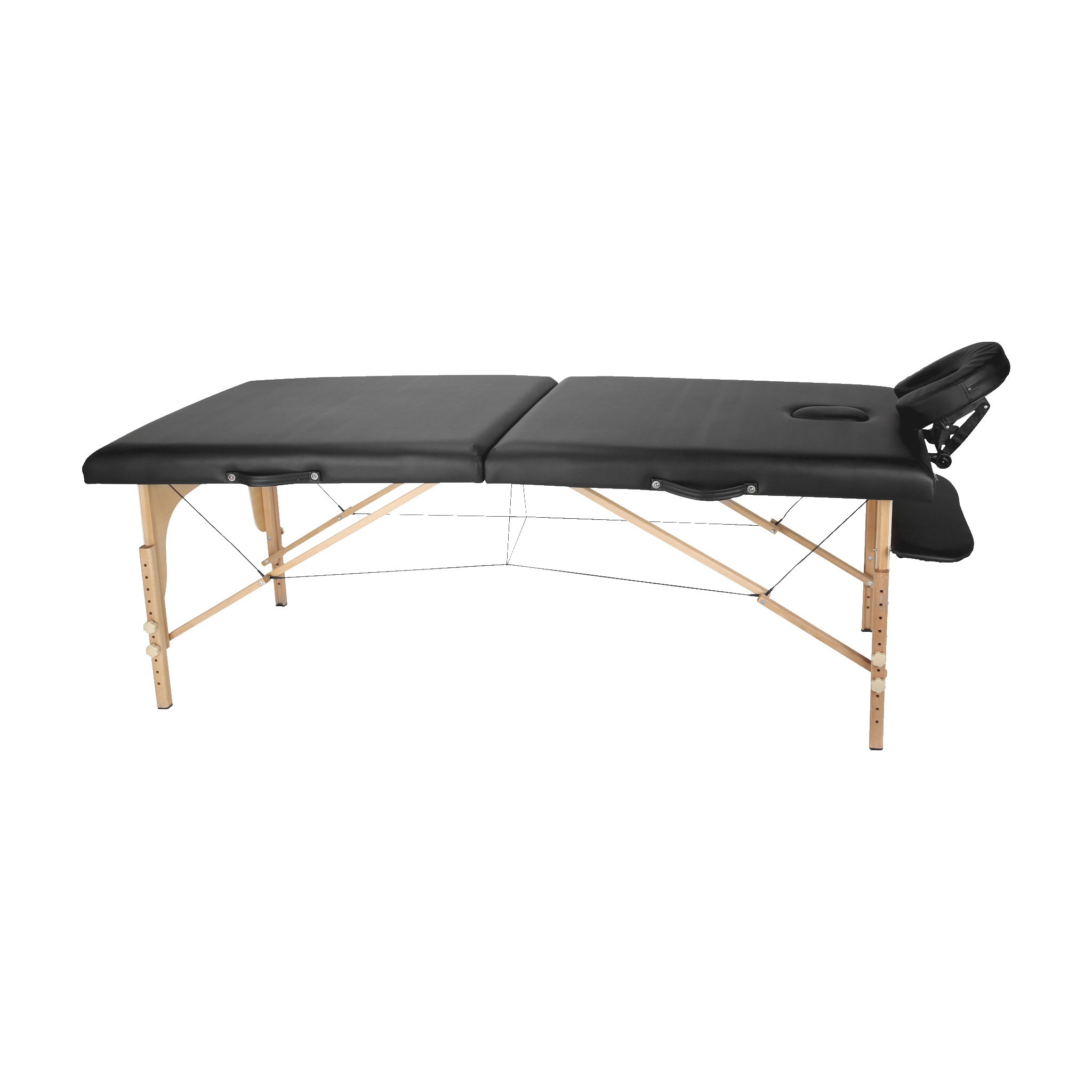 Massasjebenk 195x70x66-85 cm