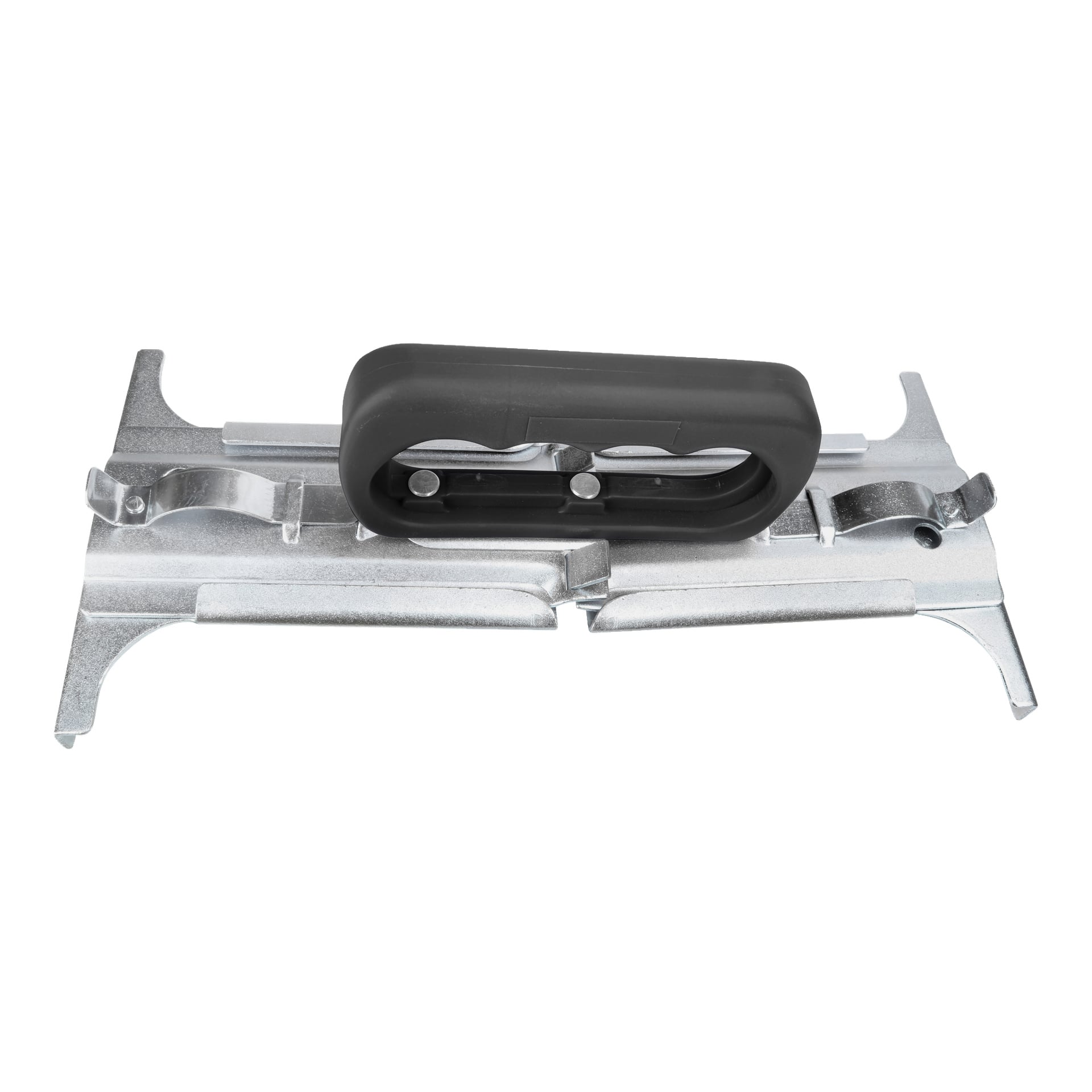 Hard Head Slab Lifter to metalowe urządzenie z prostokątną czarną plastikową rączką oraz dwoma klipsami do precyzyjnego ustawienia lub mocowania. Na rękojeści widnieje napis Hard Head.