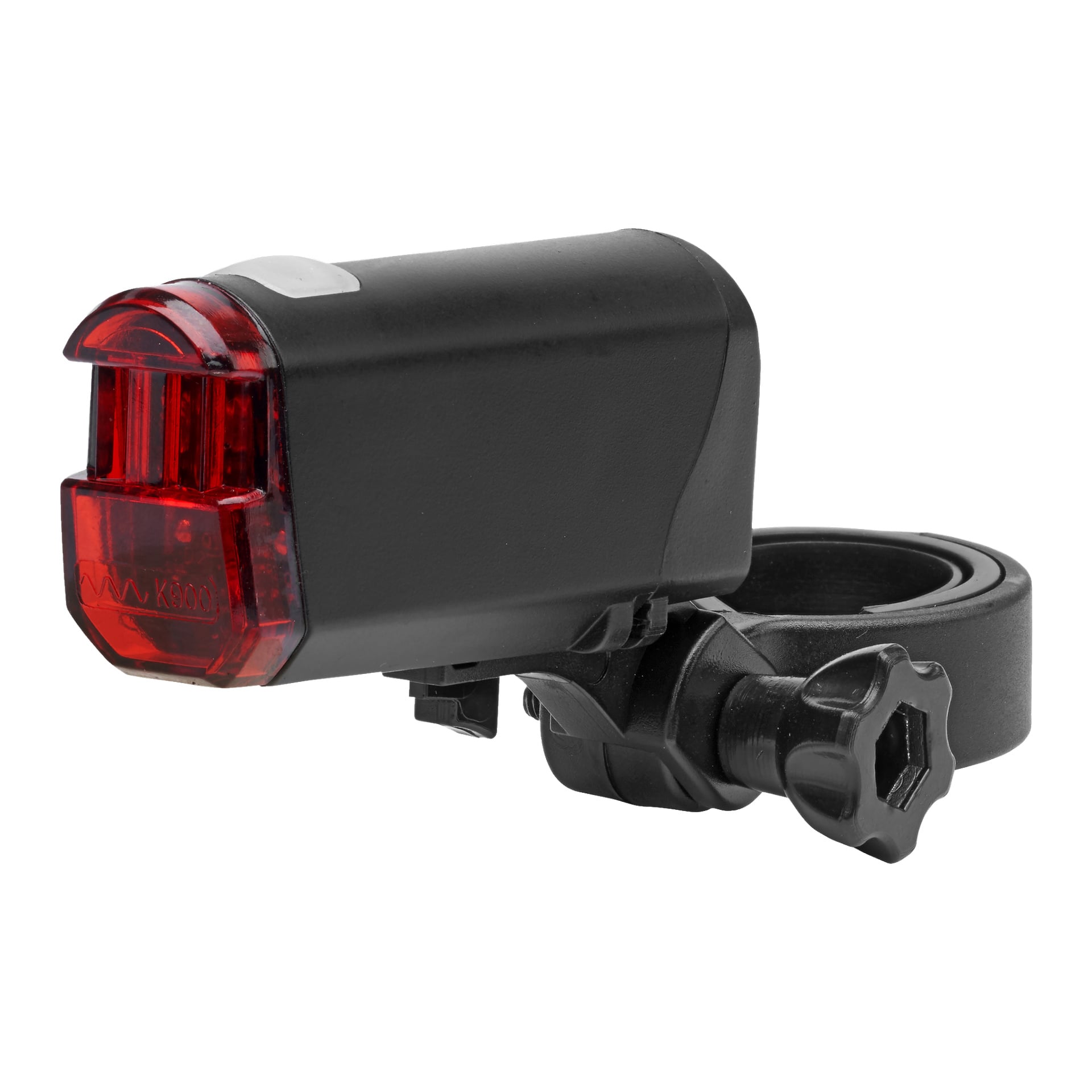 Die LED-LED der Kayoba Bike-Lampen vorne/hinten ist eine schwarz-rote Rückleuchte, die mit einer Halterung geliefert wird, um sie leicht am Sattelstützen Ihres Fahrrads zu befestigen.