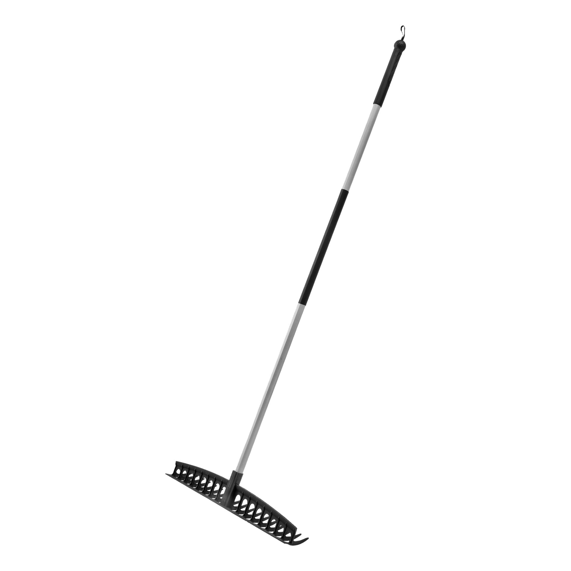 Hard Head Utility-gaffeln har ett långt handtag och ett brett, svart huvud med jämnt fördelade tappar.
