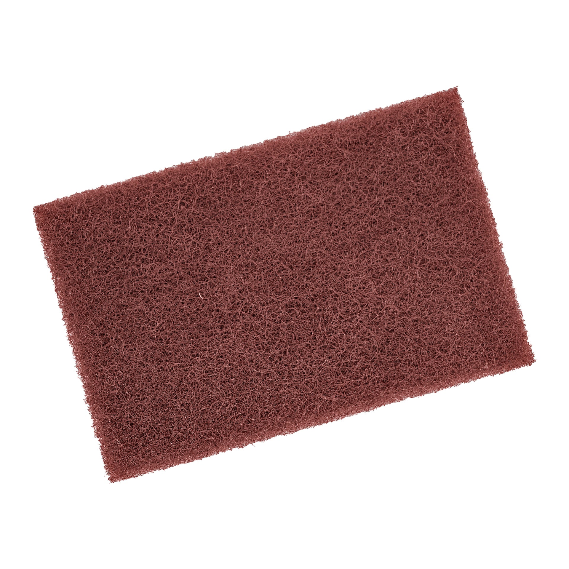 Ett rektangulärt vinrödt emerytyg från Meec Tools visas. Paketet inkluderar två fibrösa, grovtexturerade pads avsedda för rengöring eller skrubbning av ytor.