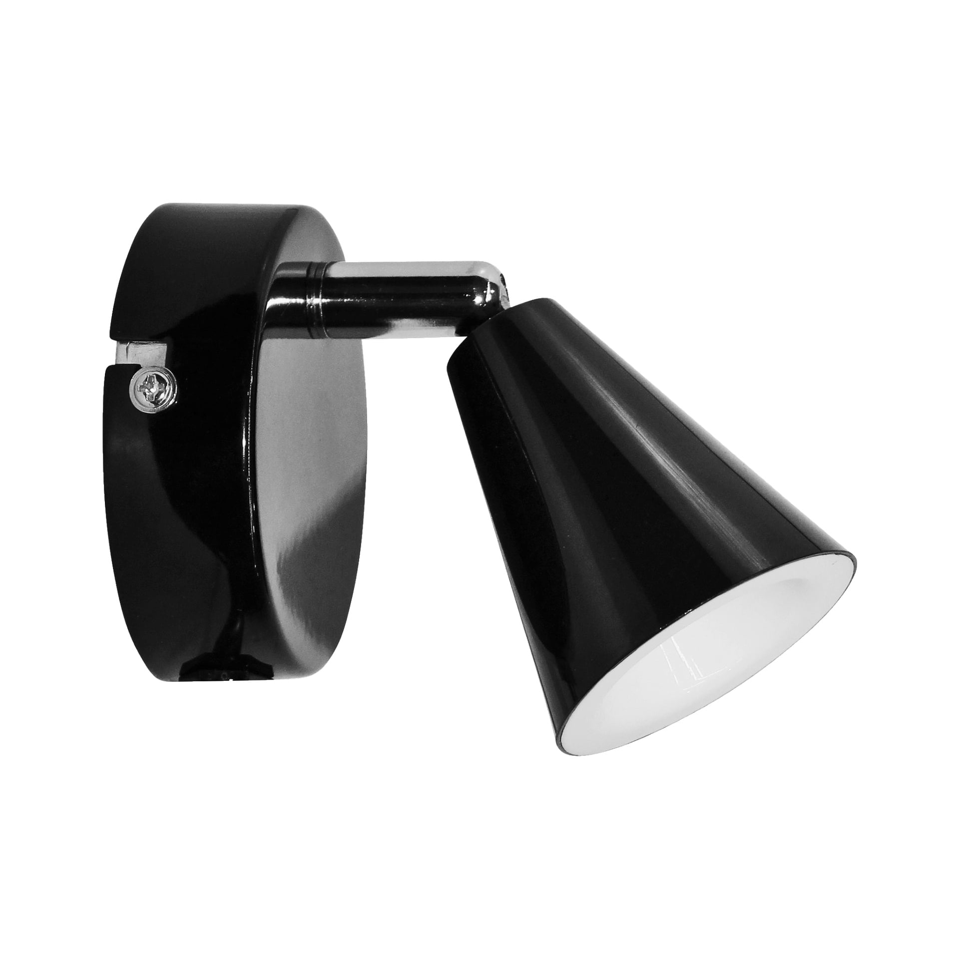 Anslut Spotlight LED to lampa ścienna z cylindryczną podstawą i regulowaną stożkową głowicą lampy.