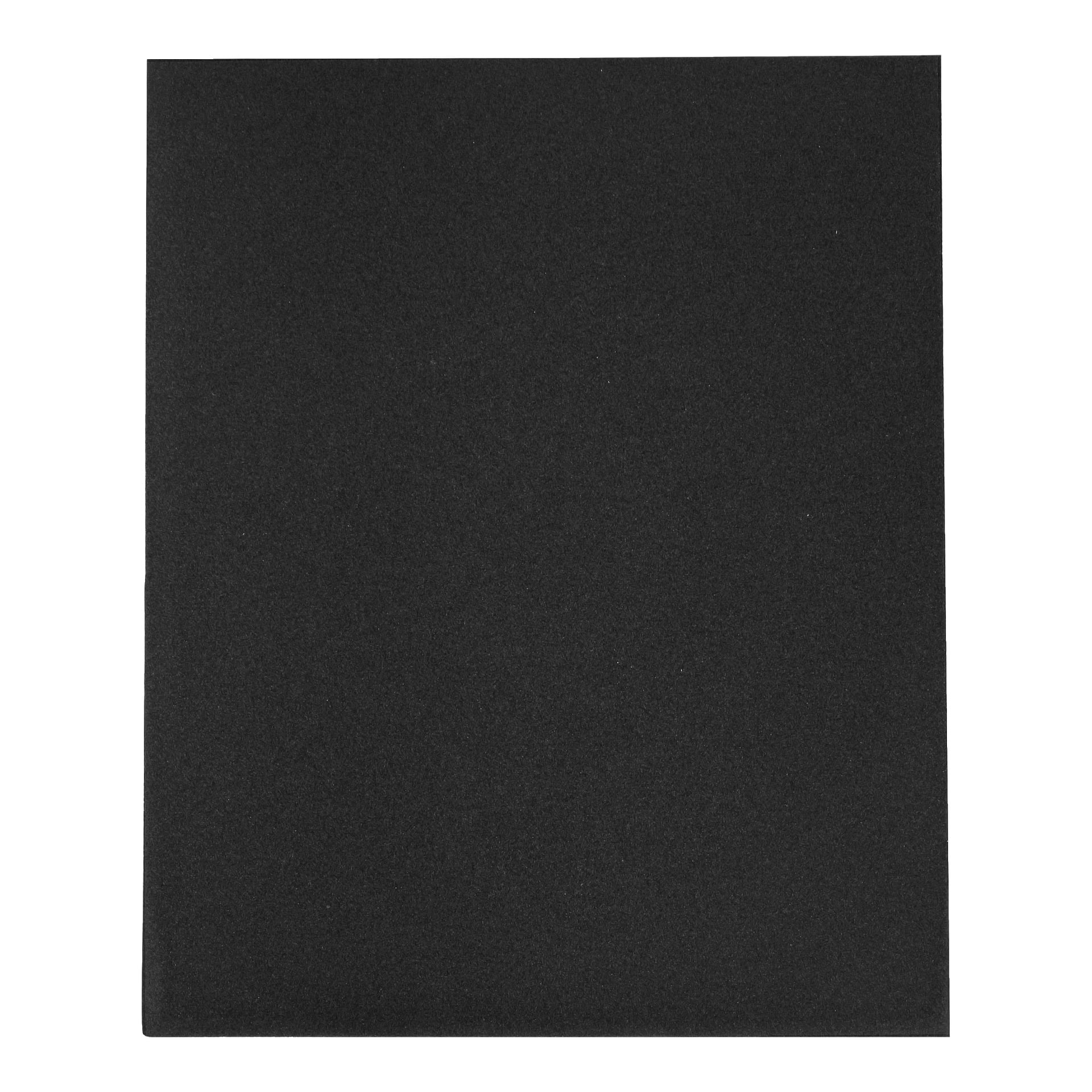 Ett fyrkantigt svart Meec Tools våt- och torrslippapper från ett 3-pack visas. Dess yta verkar slät och jämn, med något synliga kanter och utan någon tydlig textur eller mönster.