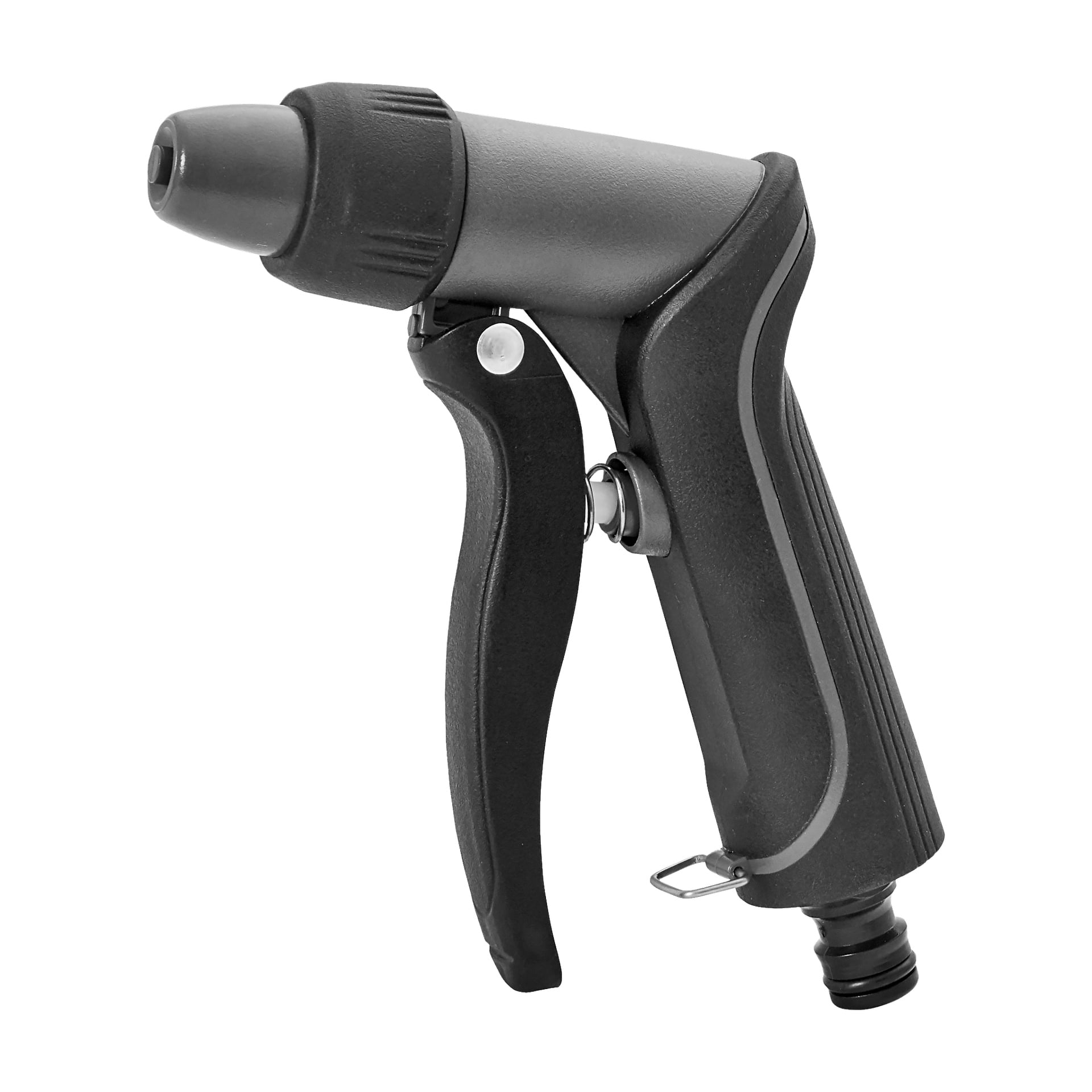 En grå og svart Hard Head vannjetpistol med justerbart frontspray og et spakhåndtak.