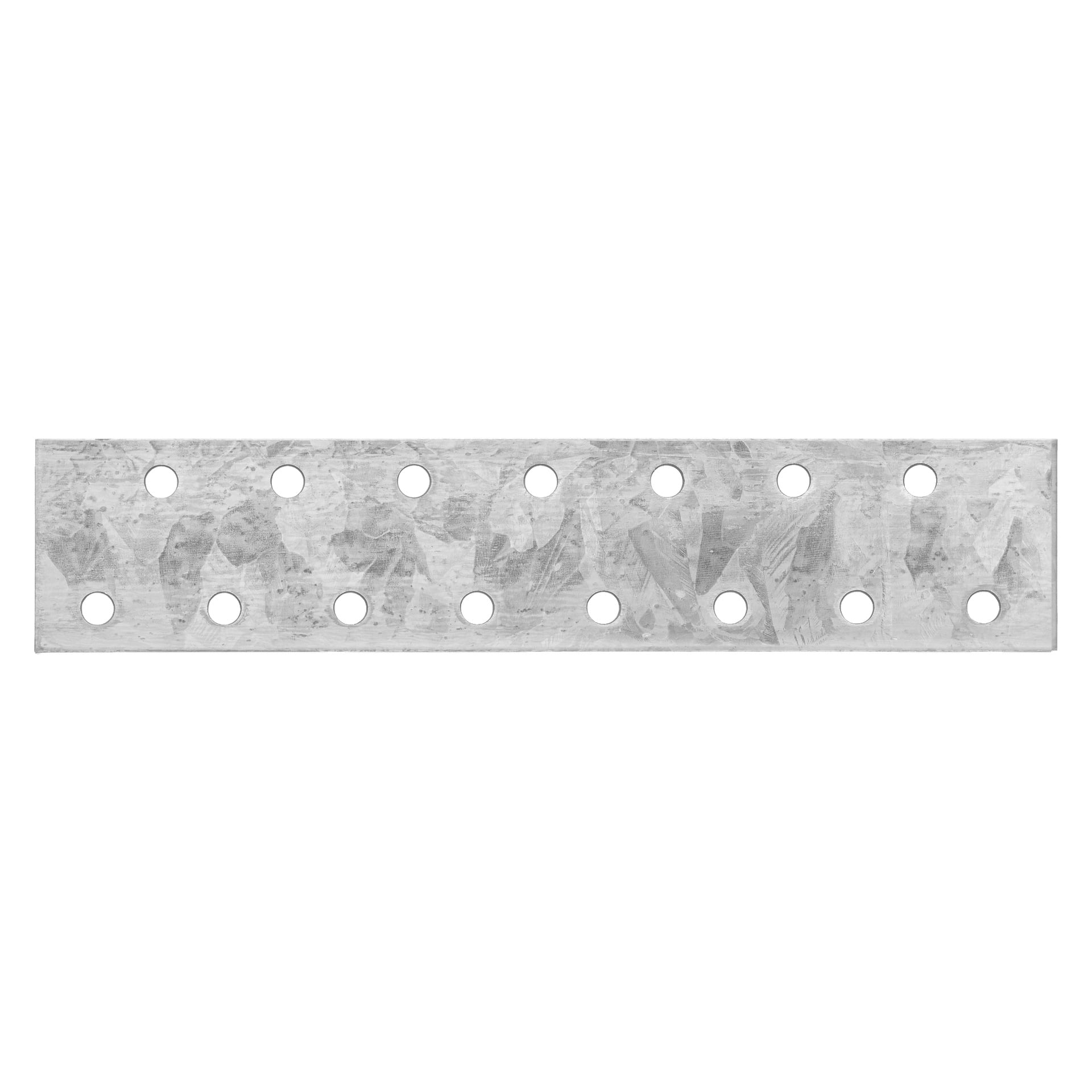 En rektangulär metallplatta kallad Hard Head Hole-plattan har tolv cirkulära hål, utlagda i två raka rader med lika avstånd. Ytan ser repig och sliten ut, med en fläckig grå yta.