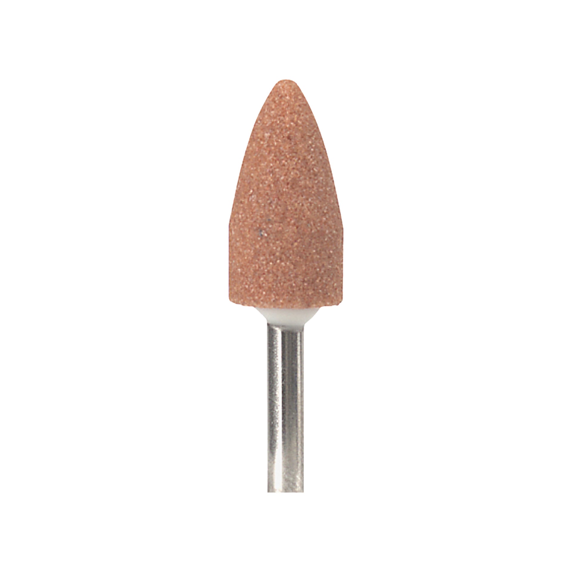 Ett 3-pack Dremel Aluminium Oxide 952 slipstift, var och en med en brun konformad slipsten fäst vid en metallaxel, avsedda som roterande verktygstillbehör för uppgifter som slipning, slipning eller avgratning av metall och olika material.