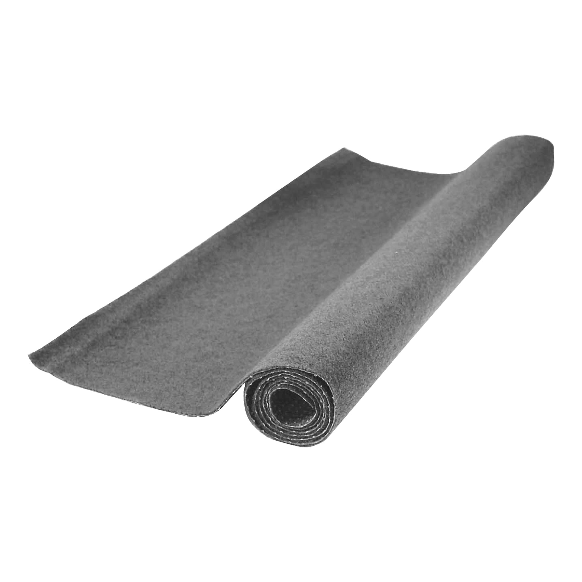 Ett delvis utrullat ark av EKVIP konstgräs ligger med sin grå, texturerade cylindriska yta synlig och kanten något upphöjd.