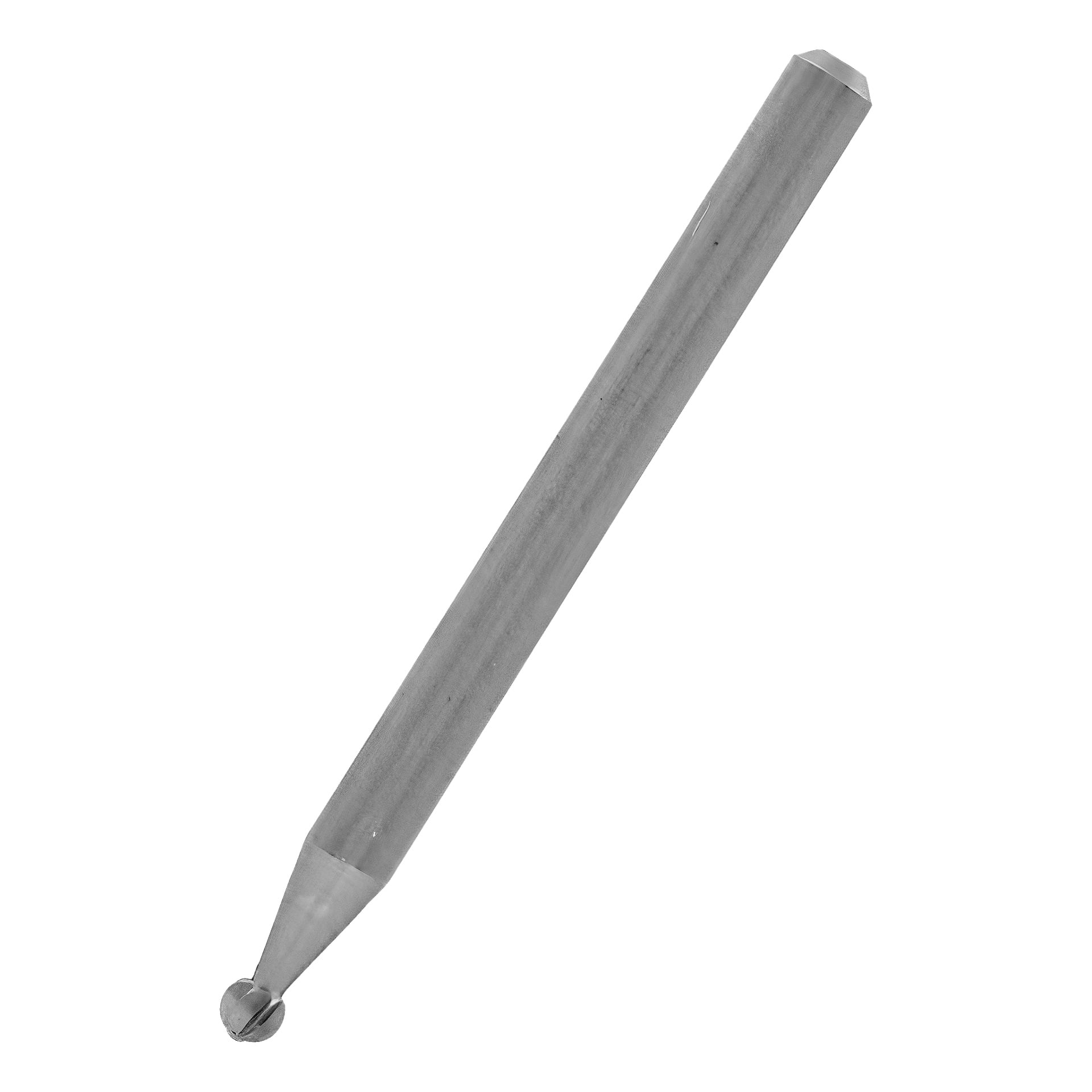 En närbild av Dremel-graveringsstylus 107 framhäver dess cylindriska handtag och rundade, kulformade spets.