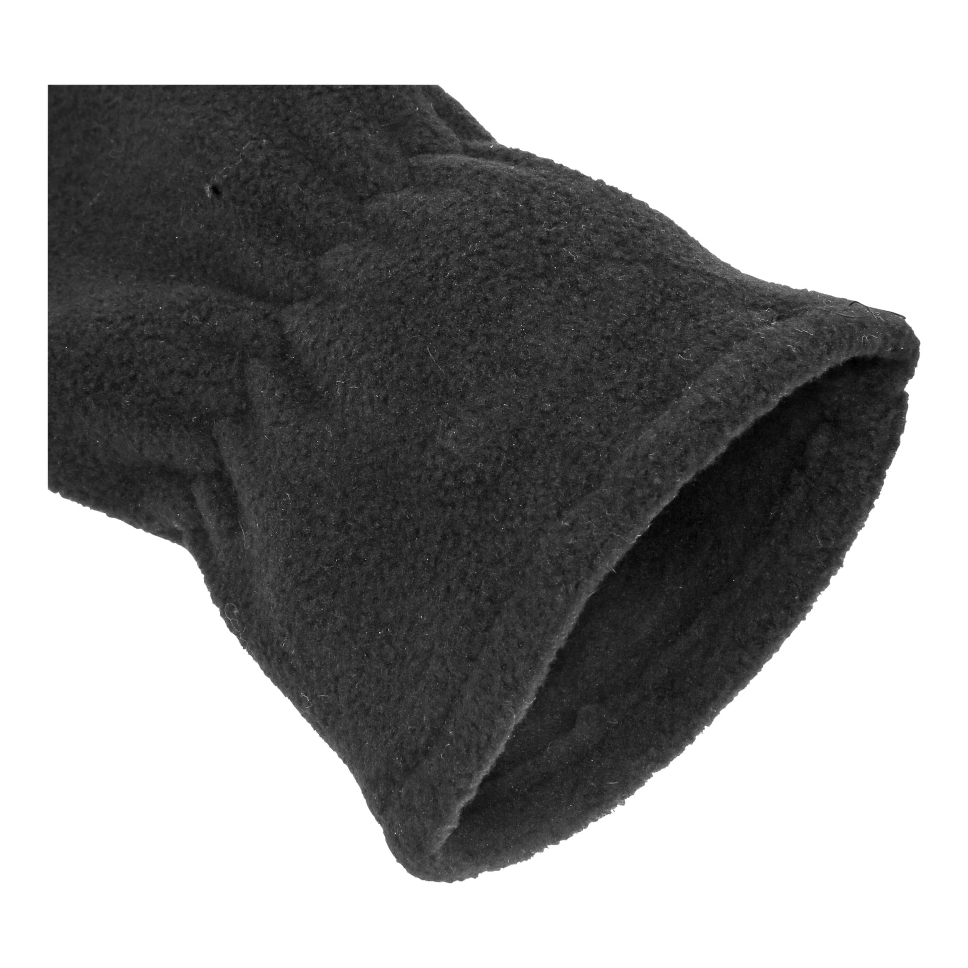 Et detaljert nærbilde av mansjetten på Kayoba Outdoor Fleece-hansken, som viser det myke, teksturerte materialet og åpningen der hånden glir inn.