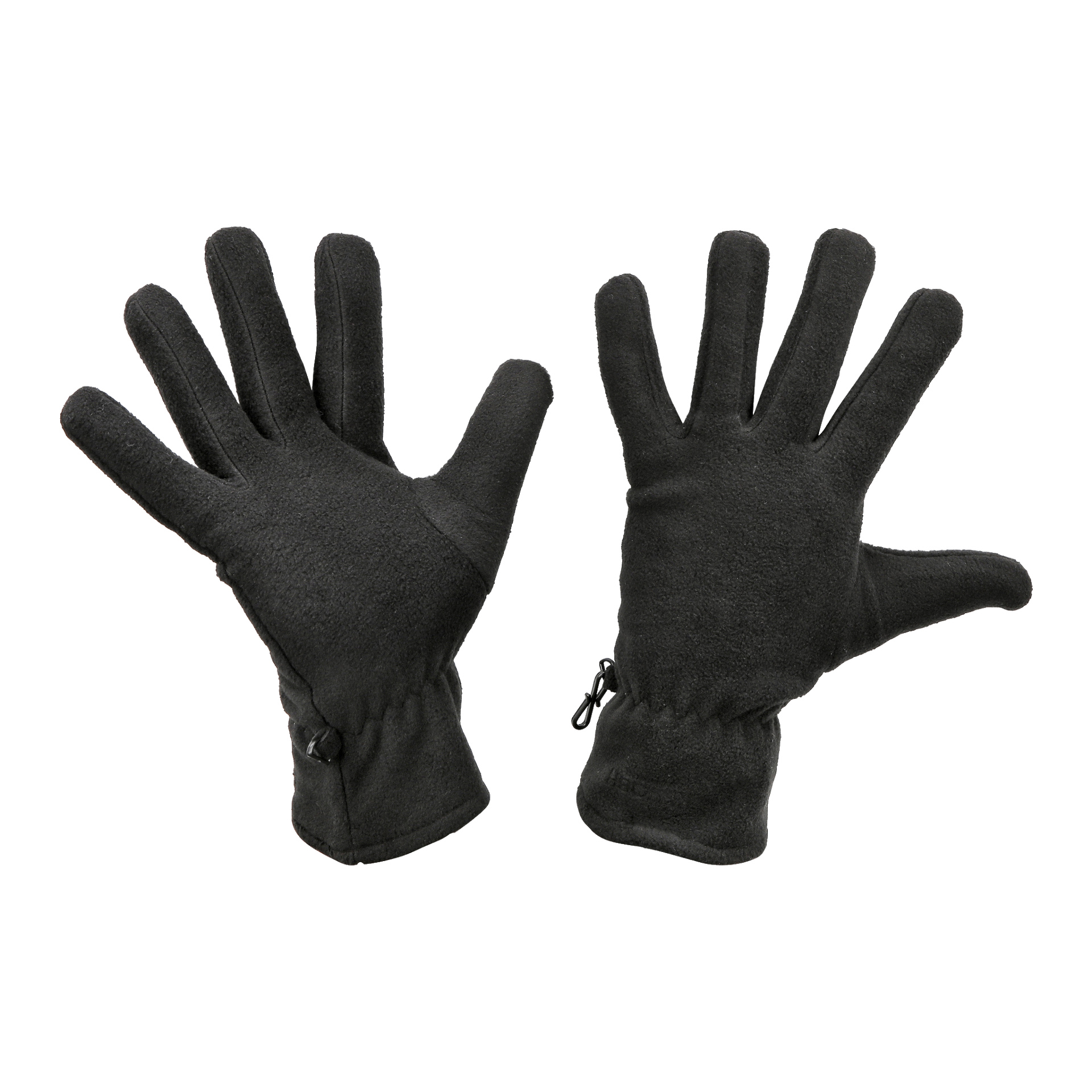 Ein Paar Kayoba Outdoor Fleece-Handschuhe, wobei ein Handschuh die Handfläche und der andere den Rücken zeigt.