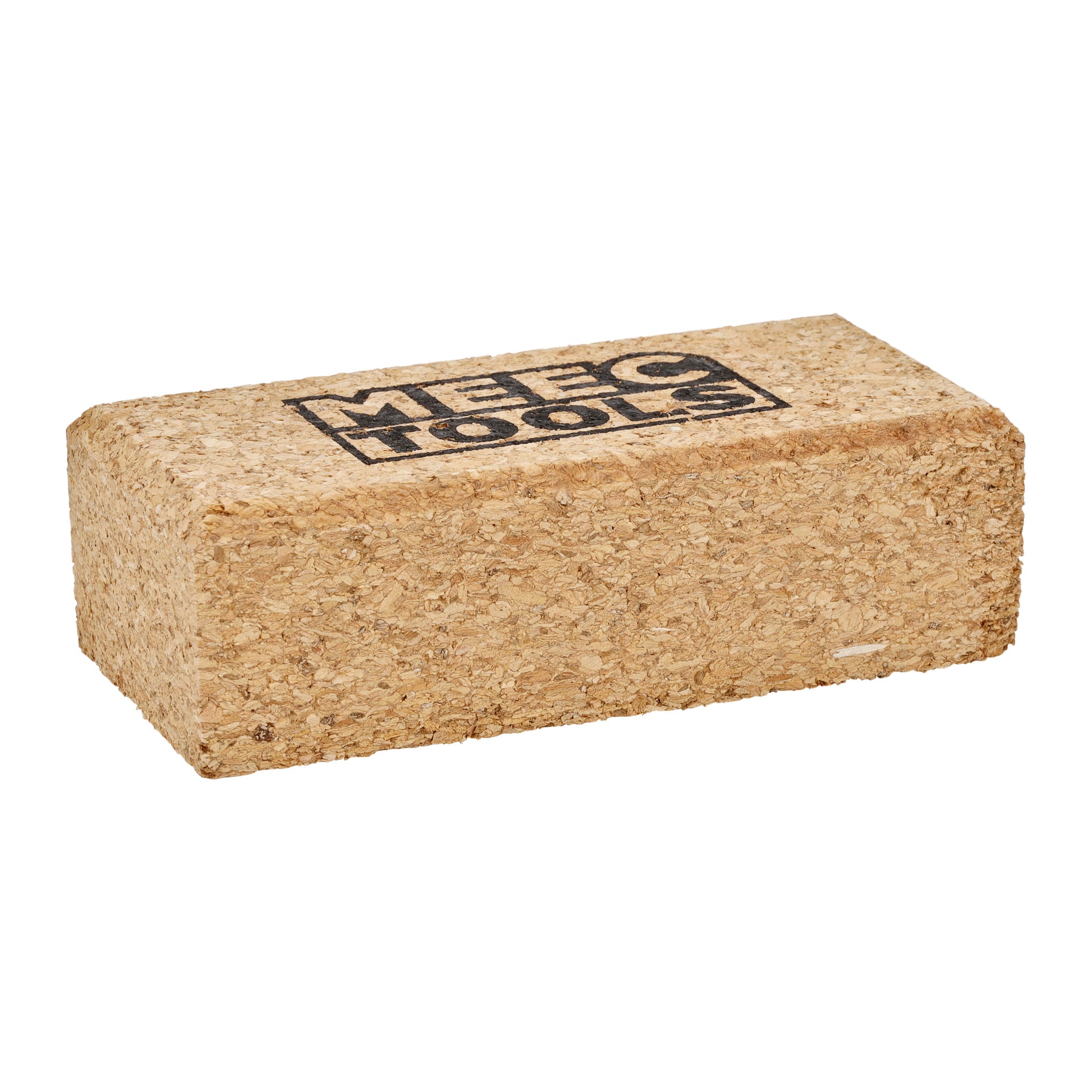 Ett rektangulärt slipblock med en grov yta, med "MEEC TOOLS" markerat med feta svarta bokstäver överst.