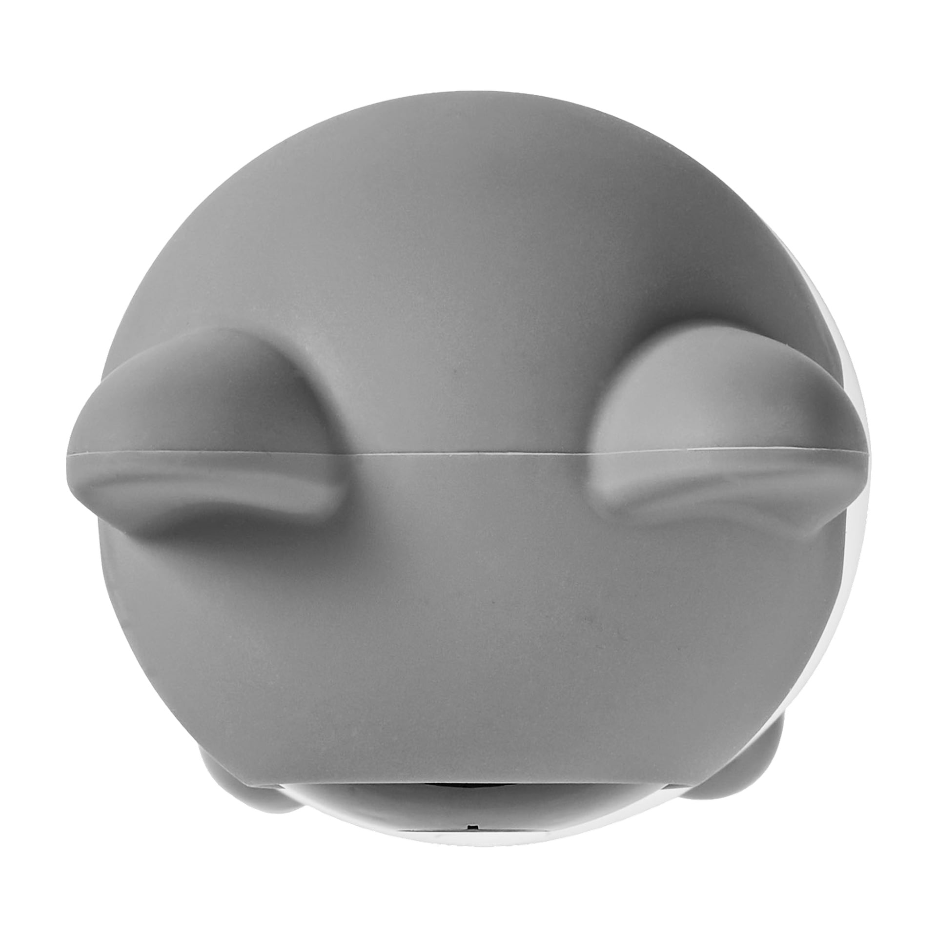 En grå Nedis IP-kamera SmartLife med en rundad, slät form och två sidoflikar ses uppifrån.