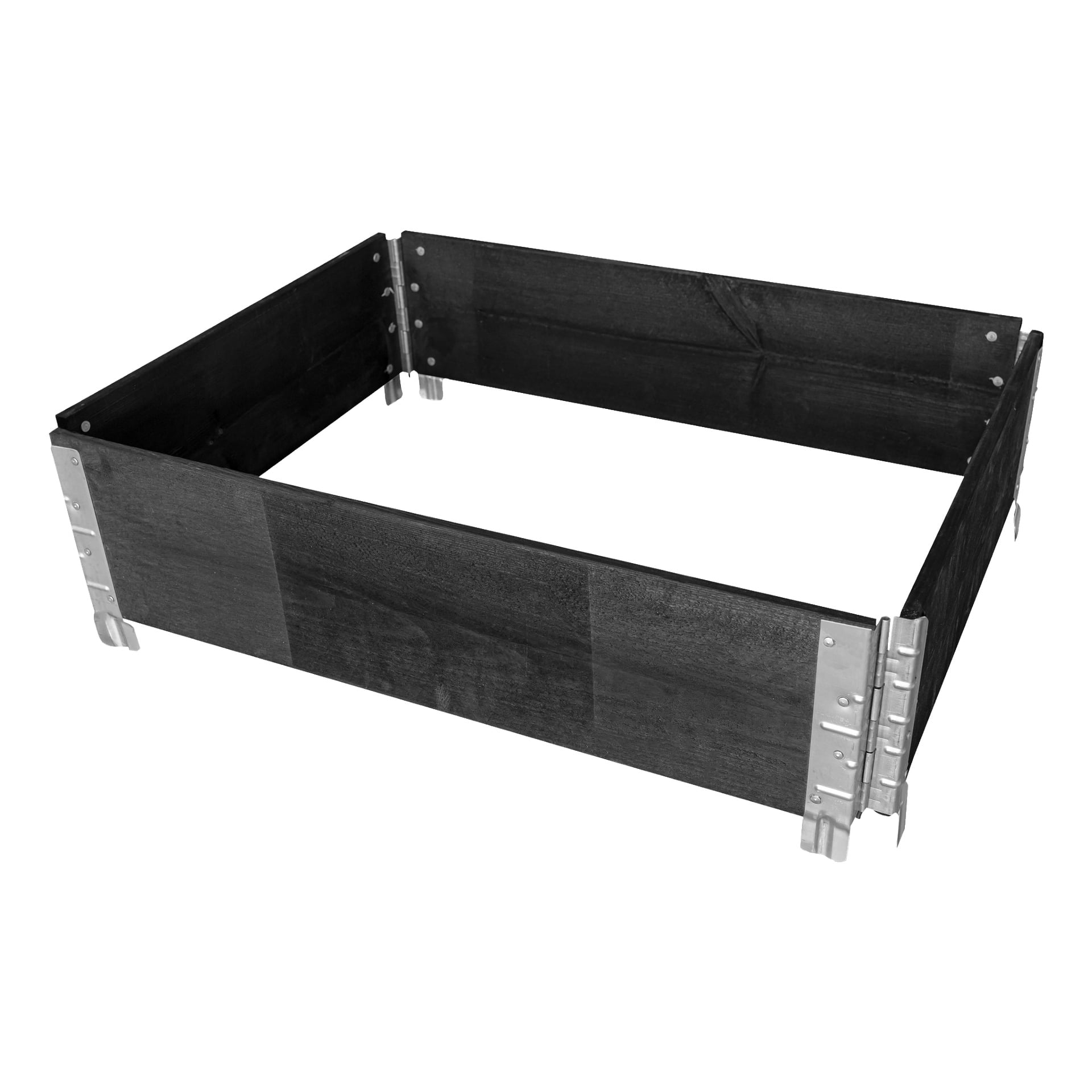 Et Hard Head Cultivation Collar, med en rektangulær ramme laget av mørke trepaneler og forsterket med metallhjørnebraketter.