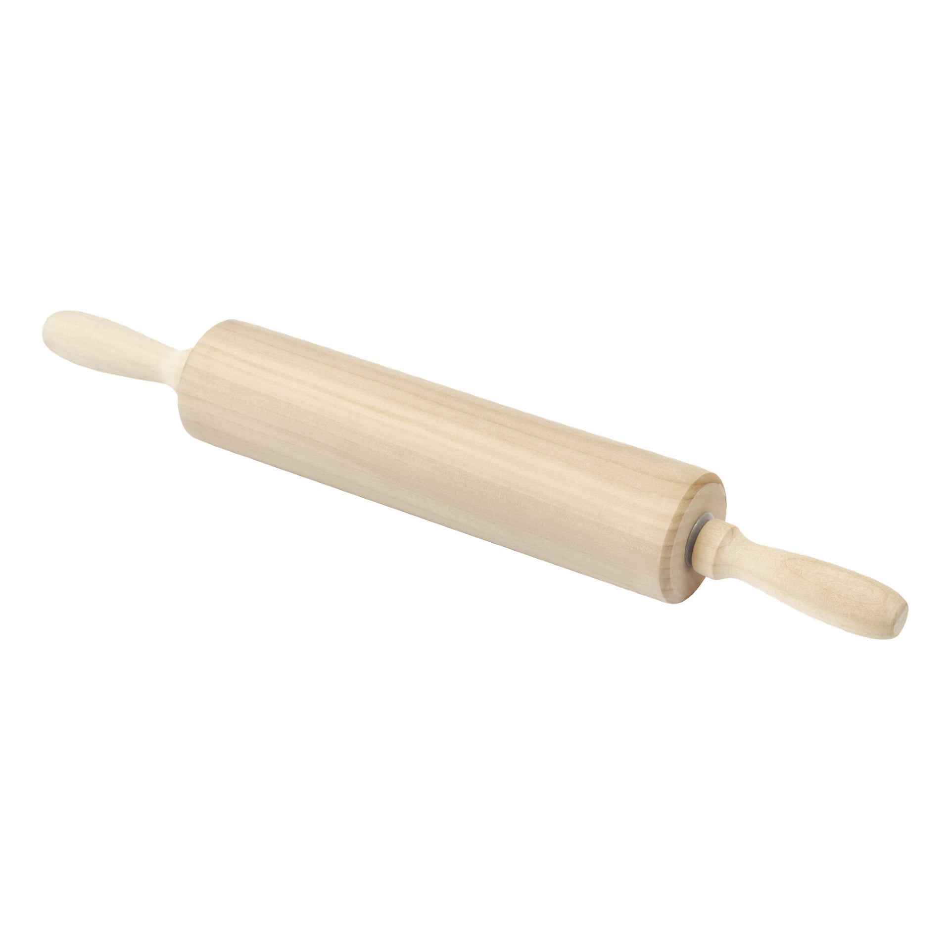 En Menuett-kavel med en cylindrisk träkropp och två handtag.