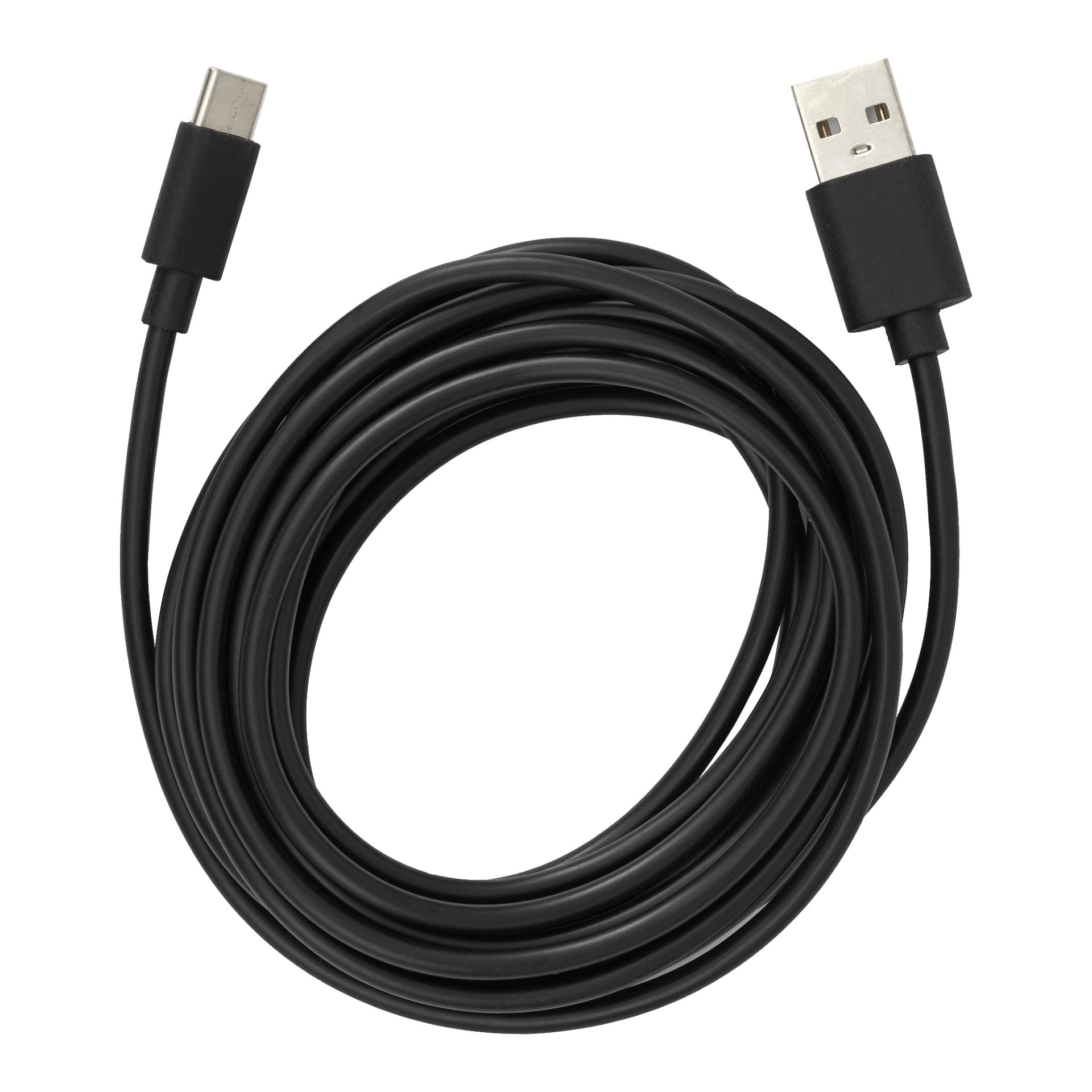 Kabel Anslut Charger USB C to kabel z zwiniętą spiralą z złączami USB-A i USB-C.