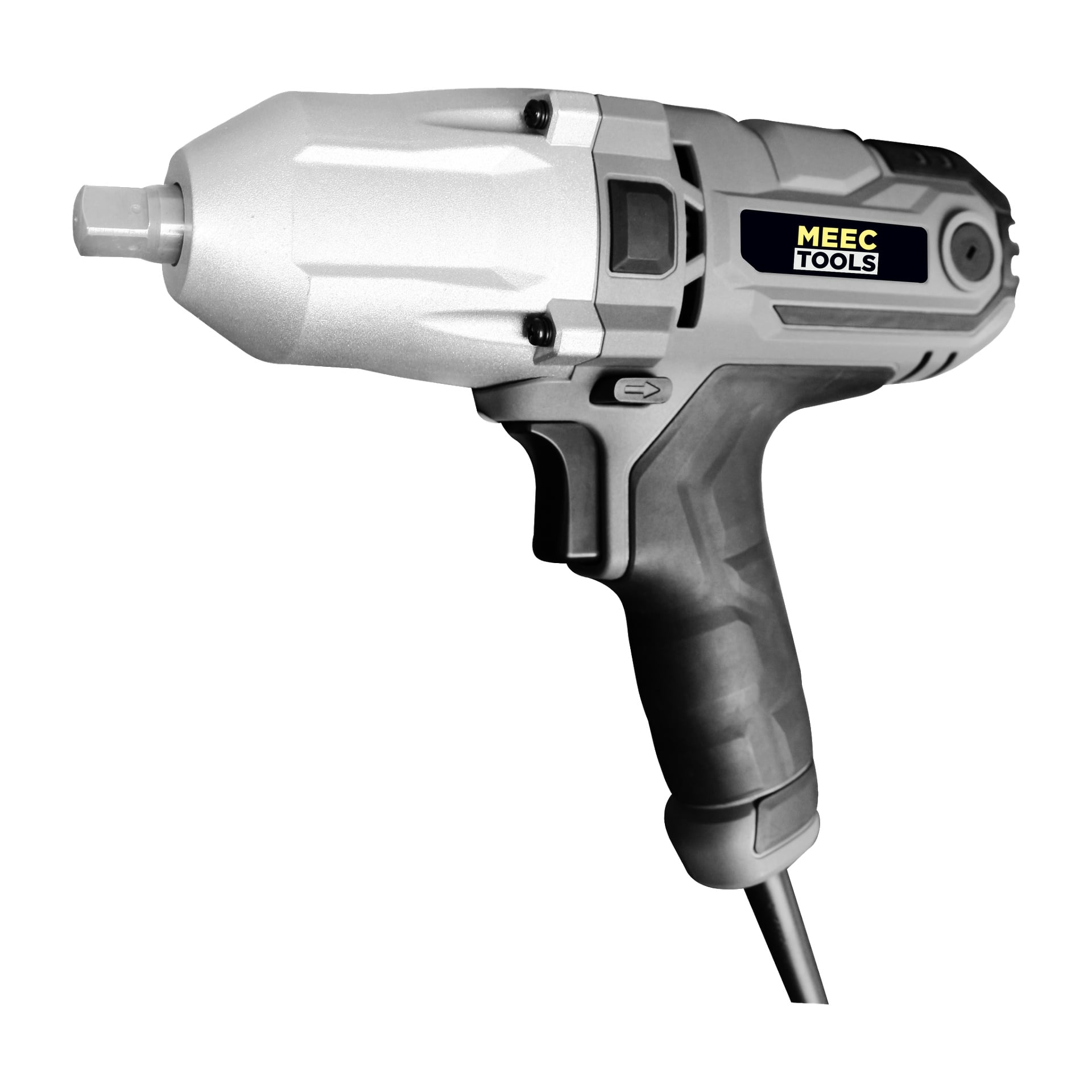 Meec Tools slagnøkkel IW-W HOME 300 med grått og svart håndtak, elektrisk ledning og "Meec Tools"-logo på siden.