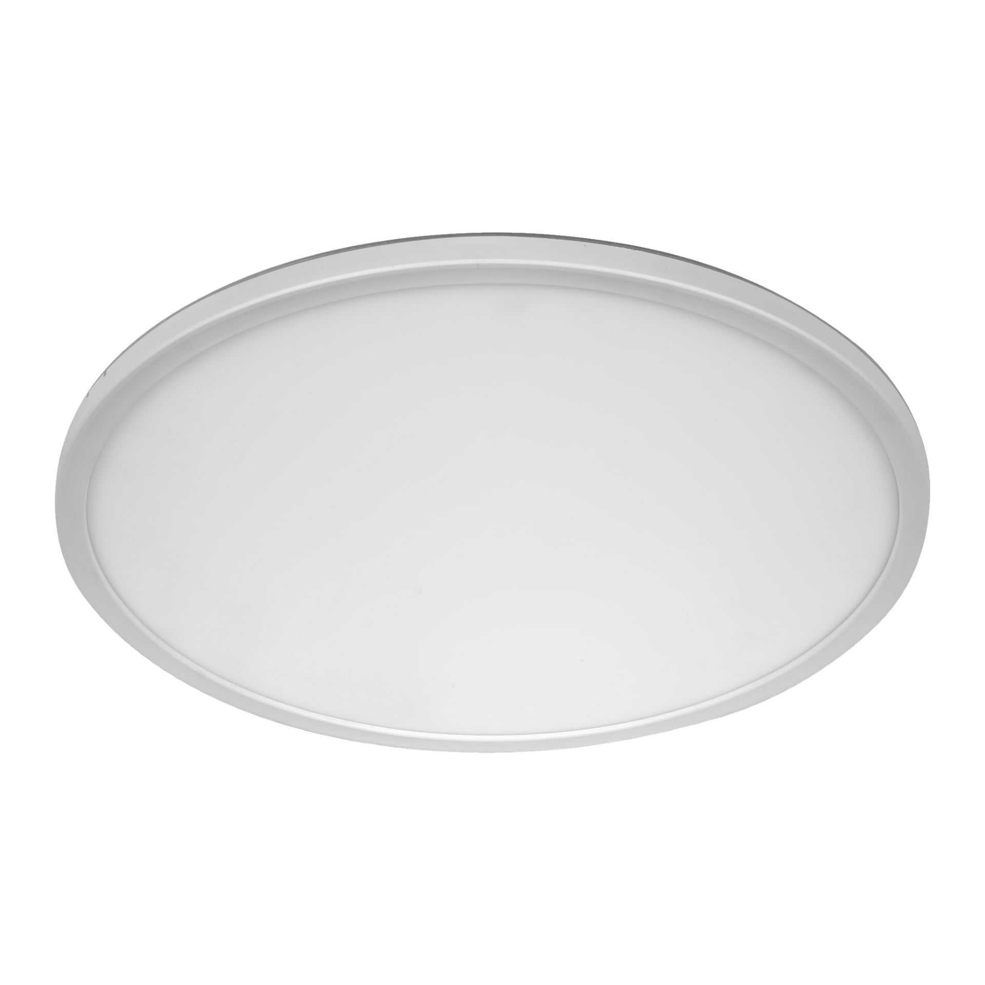 En enkel, cirkulär vit Anslut Ceiling LED Smart med en diskret kant längs kanten.
