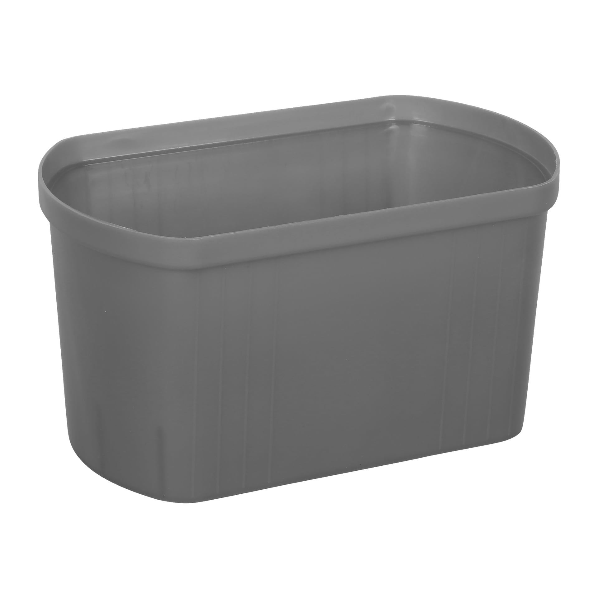 En enkel, rektangulär grå fuktabsorberare gjord av plast från Anslut, designad med rundade hörn och öppen topp.