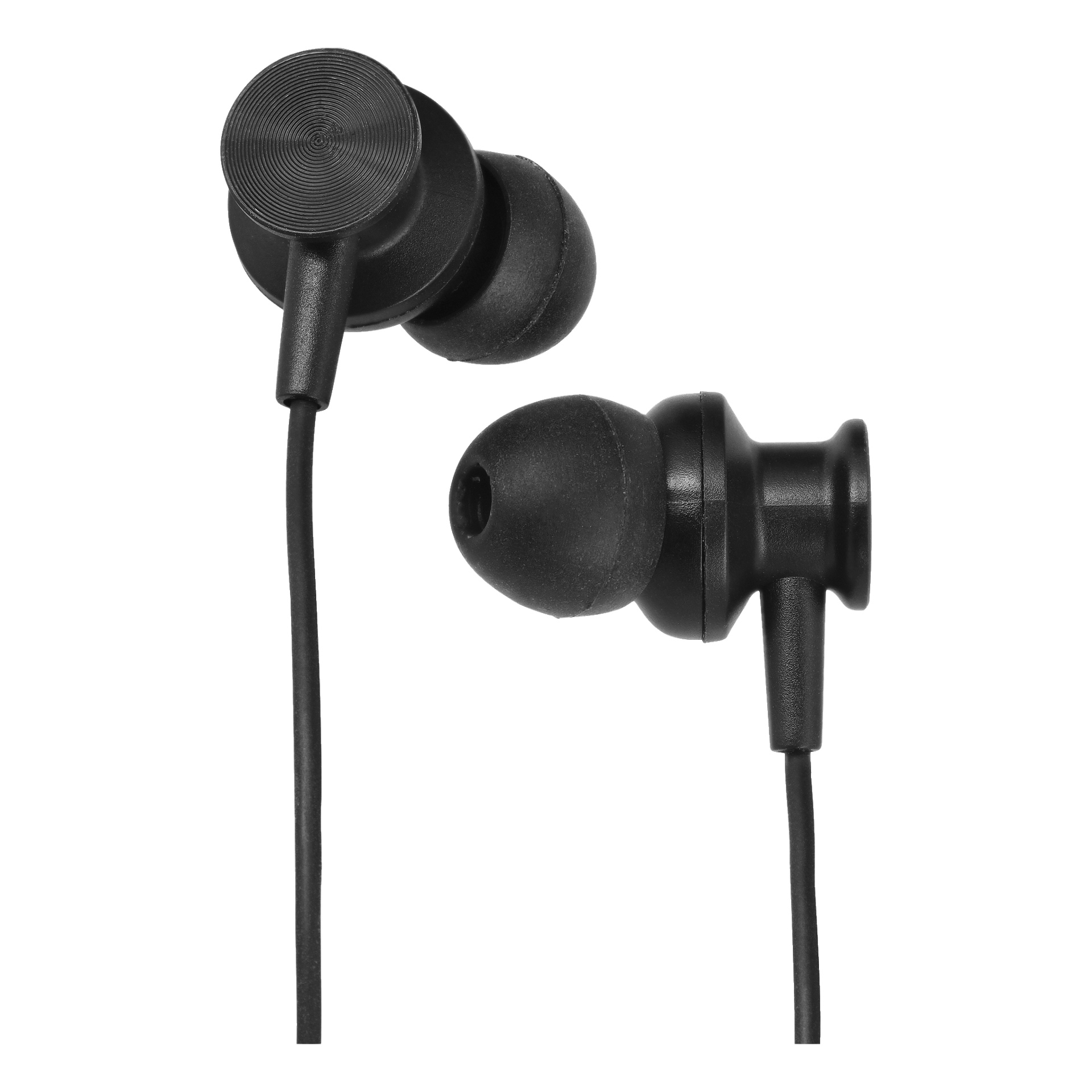 En närbild av Bright trådlösa in-ear-hörlurar med halsband.